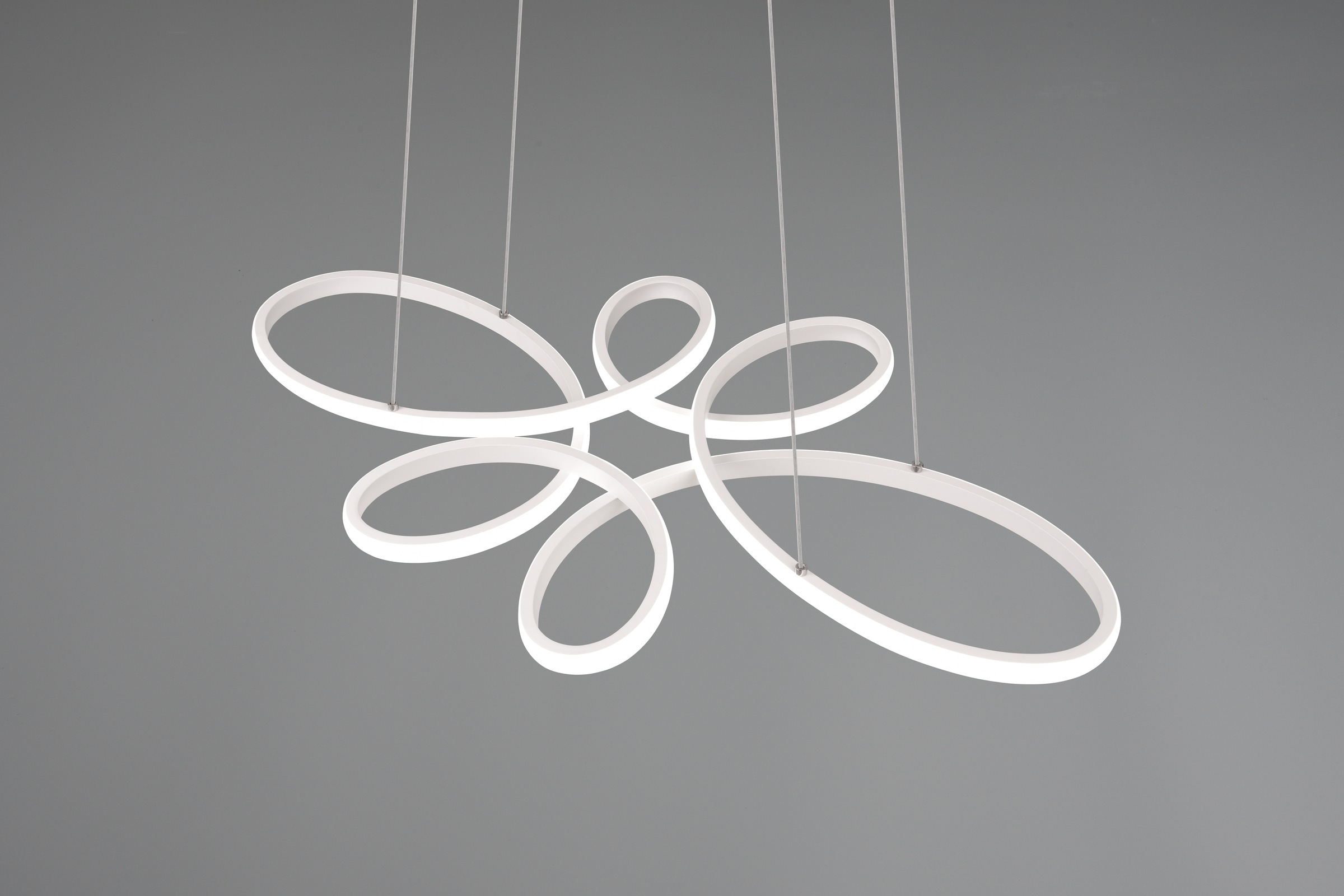 TRIO Leuchten LED Pendelleuchte »FLY, Hängelampe LED 32W 3900 Lumen kaltweiß 4000K 3-Stufen dimmbar«, 1 flammig, Leuchtmittel LED-Board | LED fest integriert, höhenverstellbar: max 150cm, Maße 83x45 cm, Hängeleuchte Küche Wohnen