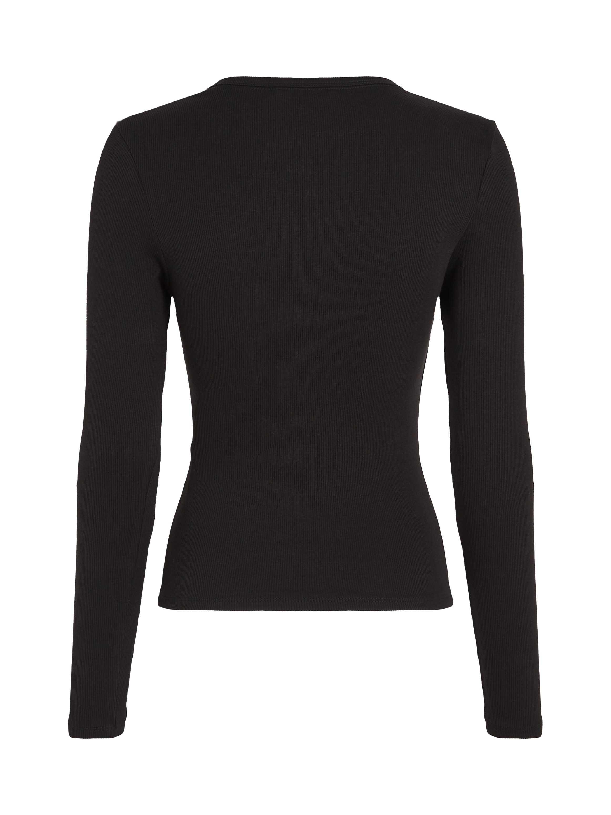 Tommy Jeans Langarmshirt »TJW SLIM ESSENTIAL RIB LS«, mit Logostickerei