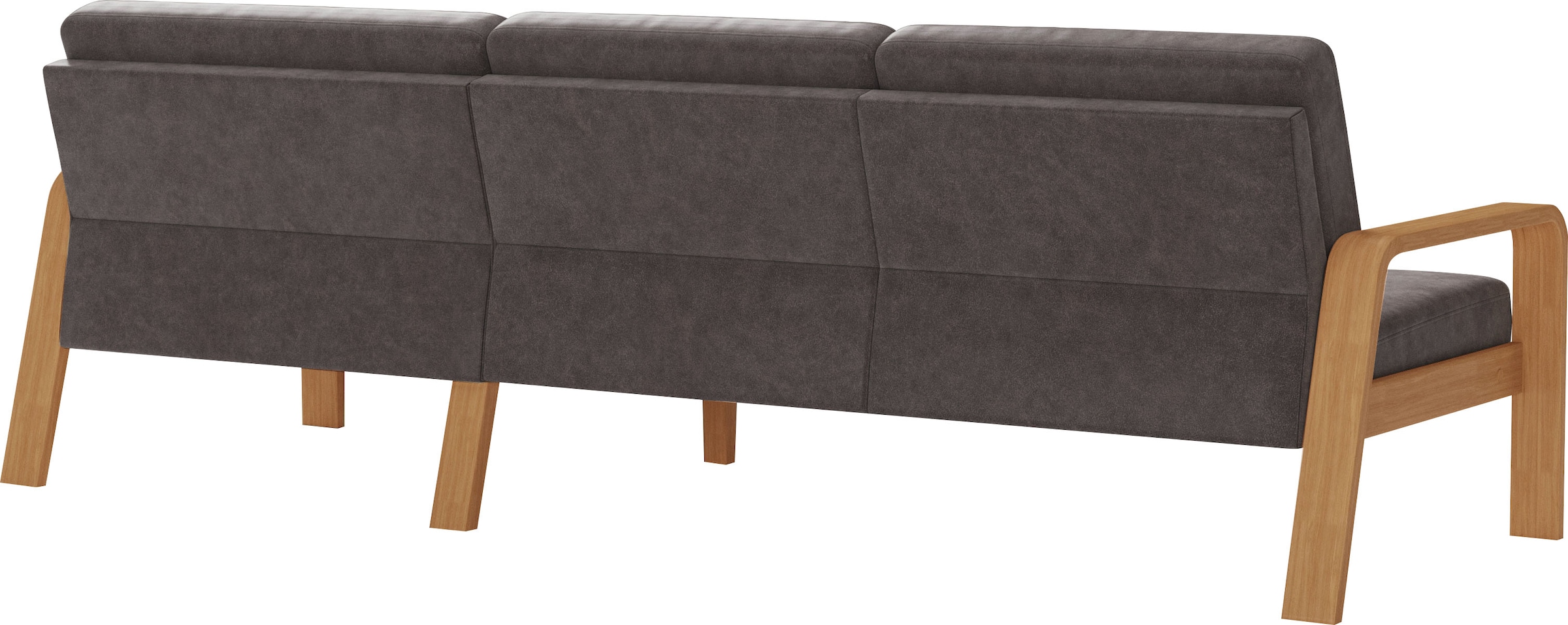 sit&more Ecksofa »Kolding L-Form«, Armlehnen aus eichefarbigem Buchenholz, verschiedene Bezüge und Farben