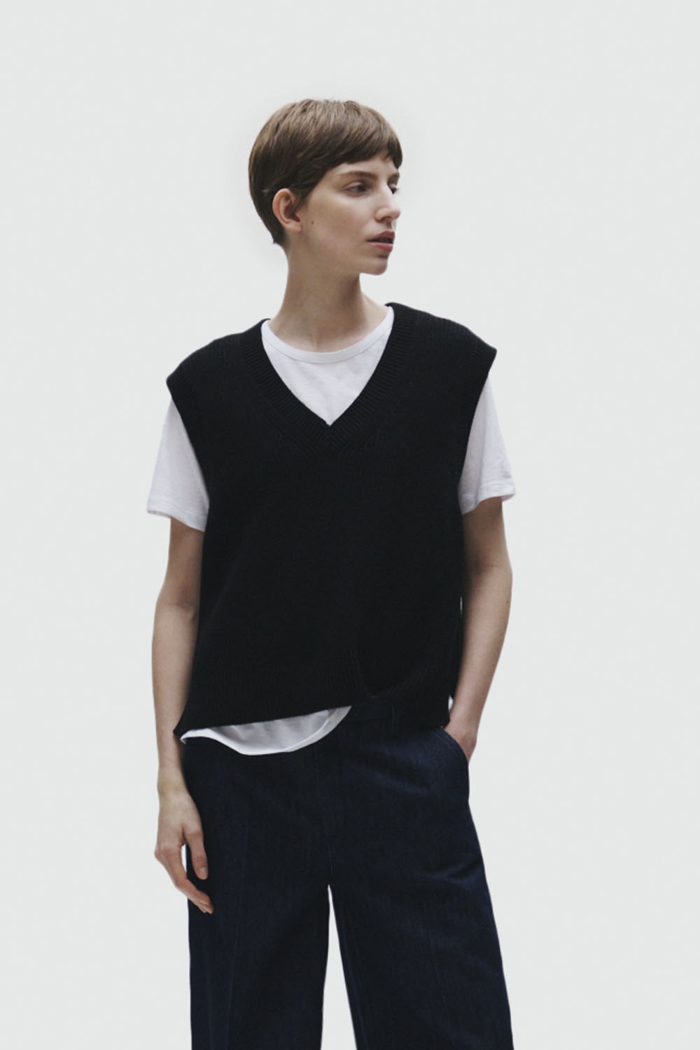 Marc O'Polo DENIM V-Ausschnitt-Pullover »aus reiner Bio-Baumwolle«