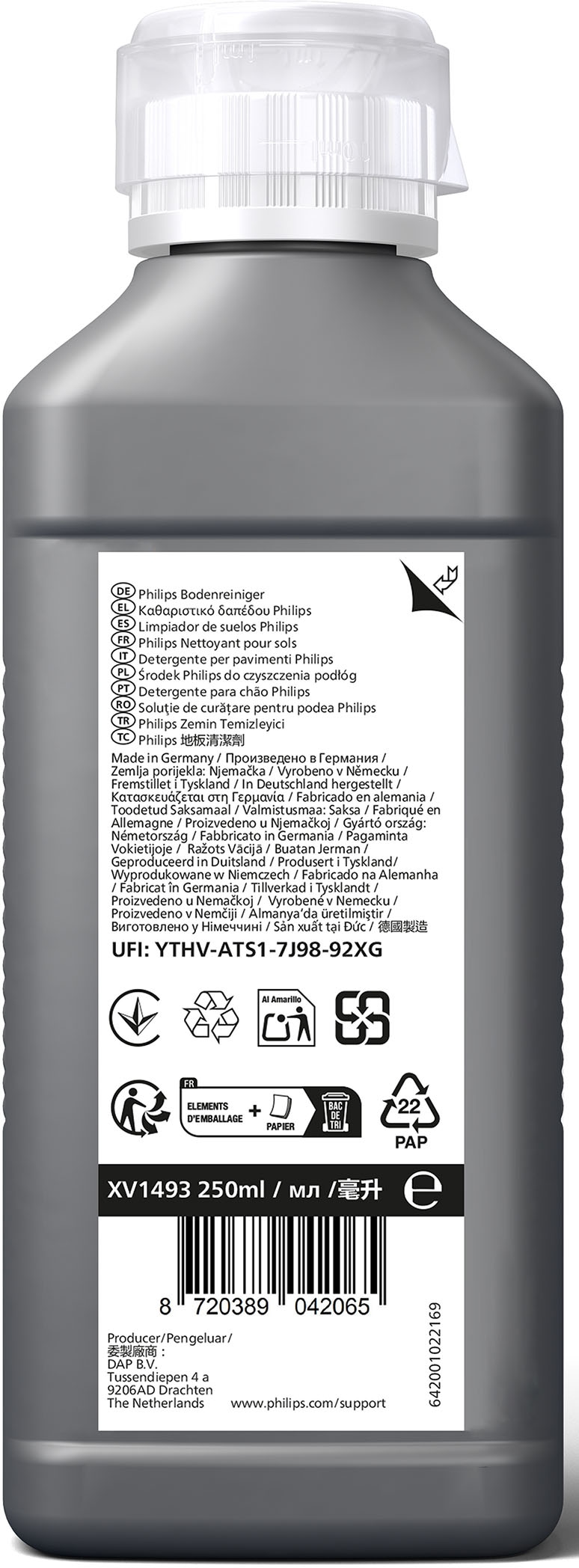 Philips Fussbodenreiniger »XV1493/10 für HomeRun Saug- & Wischroboter 9000 Series«, für alle Hartböden, hochkonzentrierte Reinigungsformel