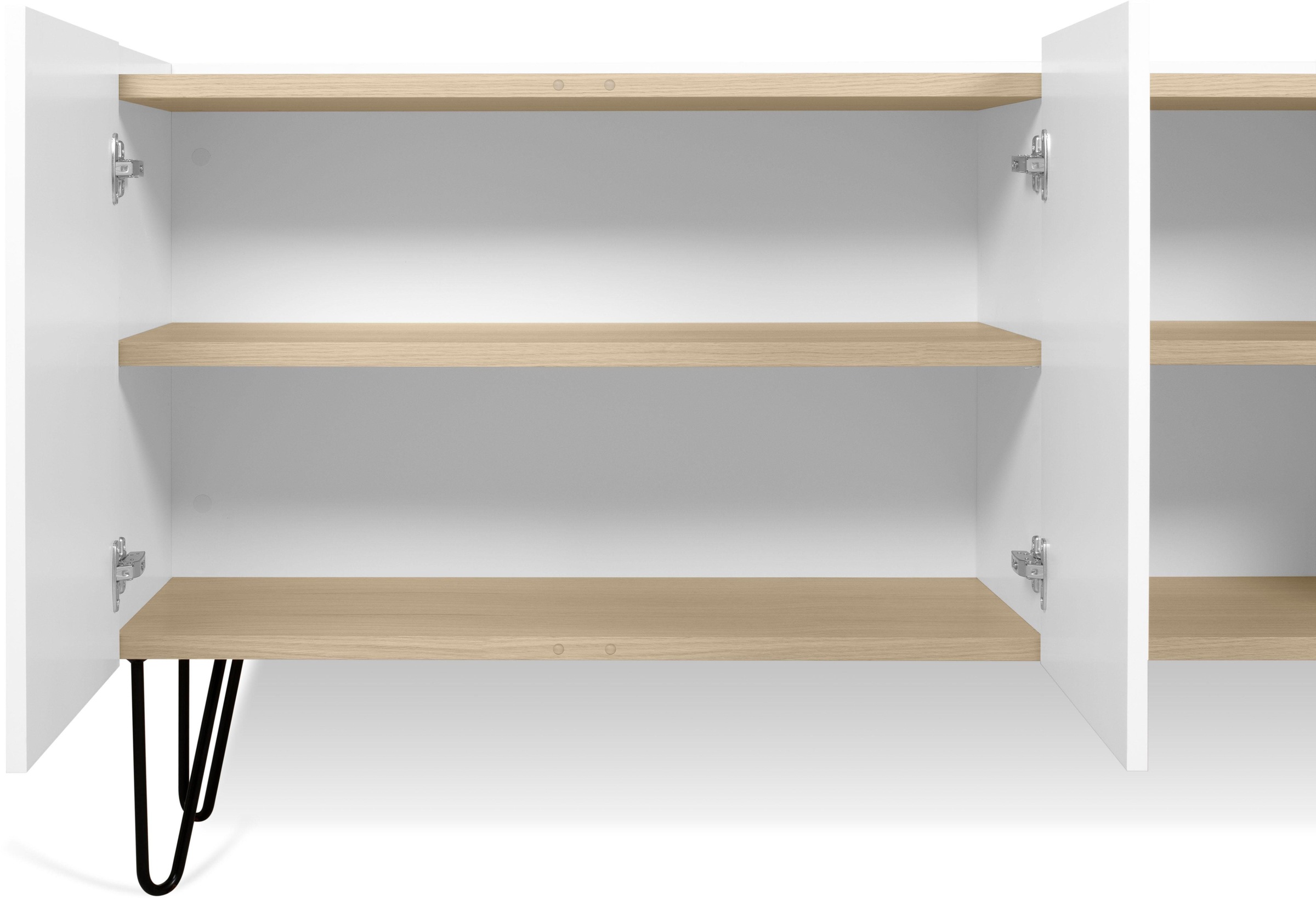 TemaHome Sideboard »Nina«, Kommode, schwarz lackiertes Metallgestell; Breite 180 cm