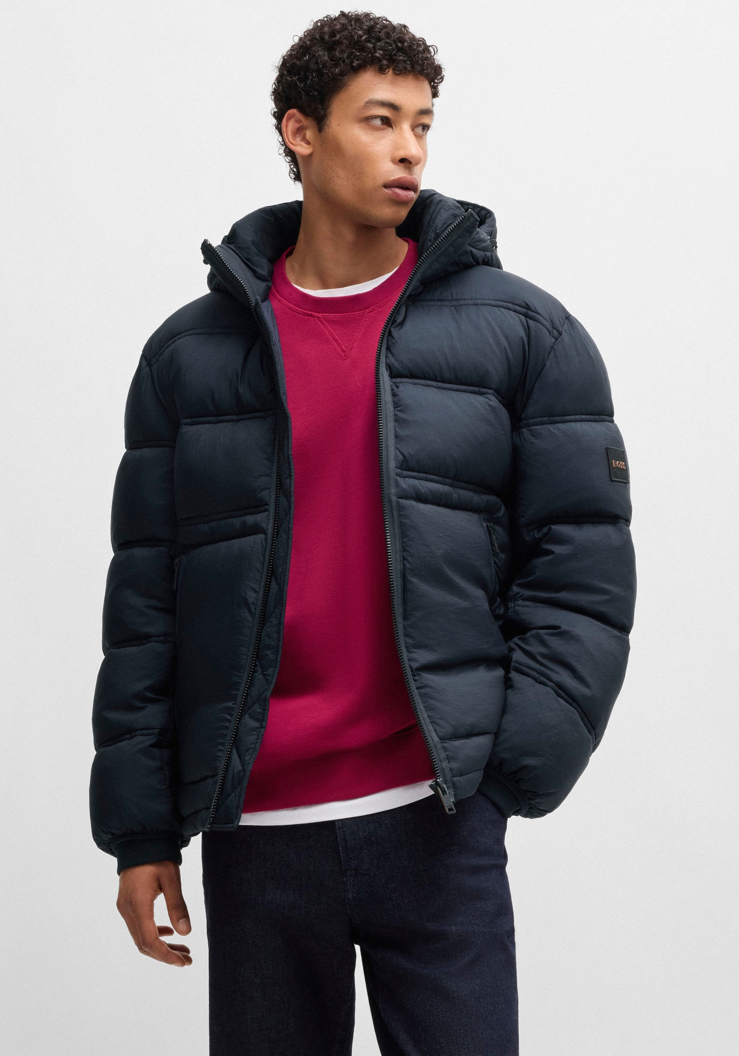 BOSS ORANGE Steppjacke "Okobra", mit Kapuze, mit Reißverschlusstaschen günstig online kaufen