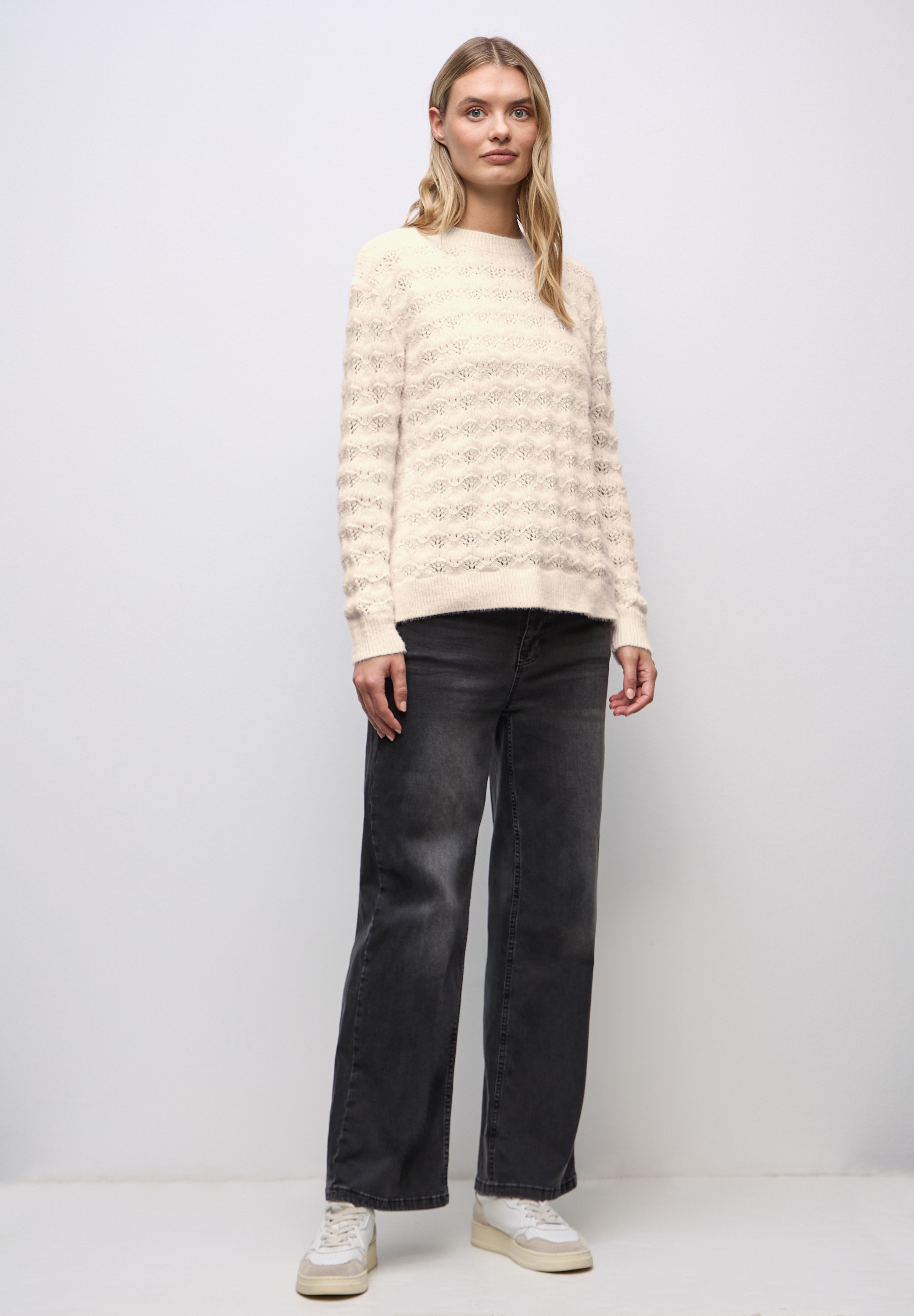 Thumbnail - STREET ONE Rundhalspullover mit Federgarn