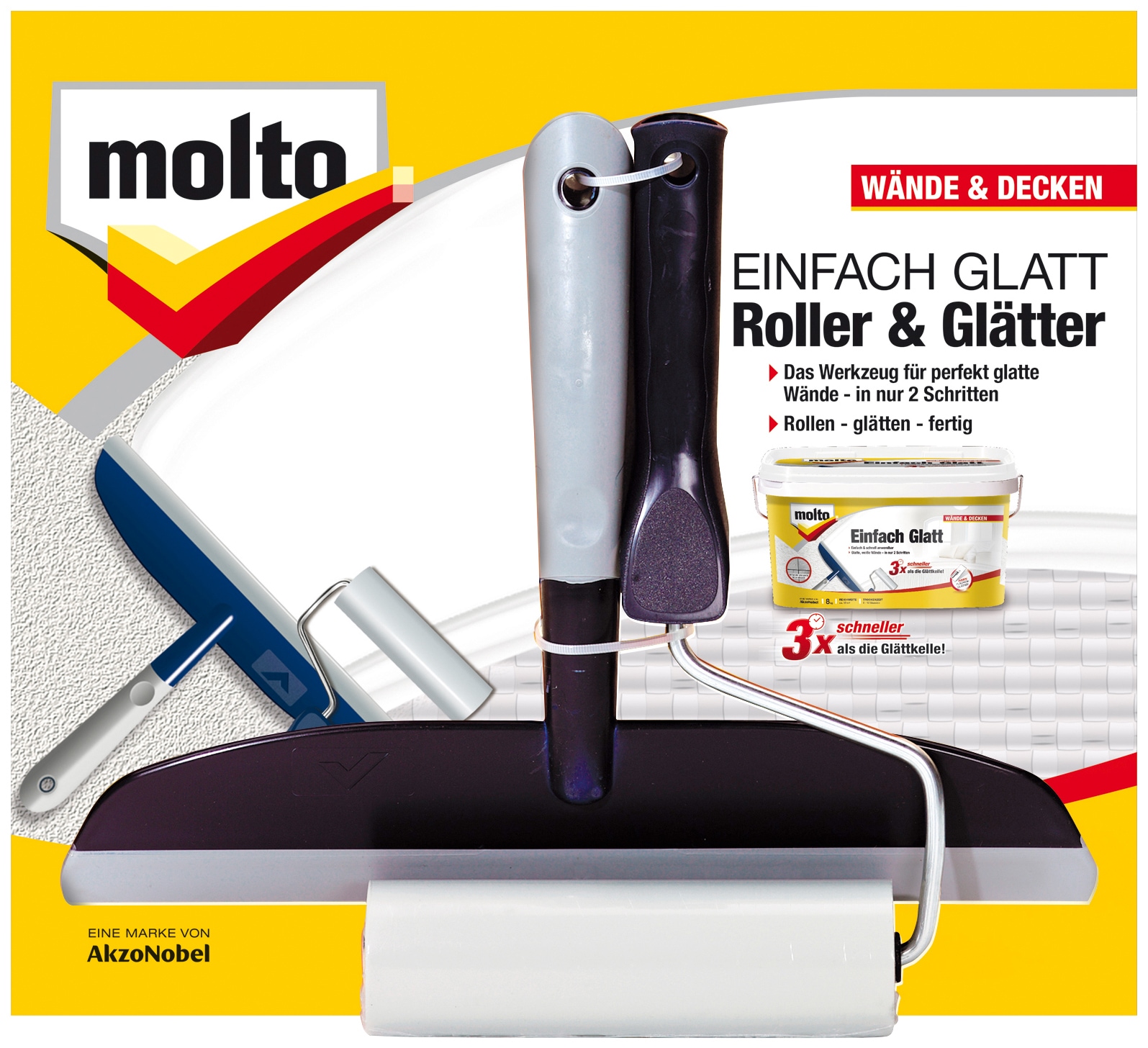 Molto Malerset »Roller und Glätter«, 2-teilig, Rolle und Wischer auf Raten  | BAUR