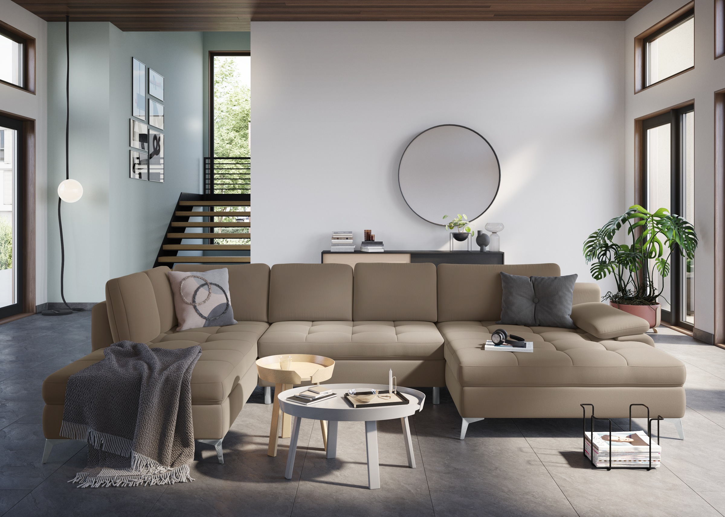 sit&more Wohnlandschaft "Latigo U-Form" mit Mega-Recamiere, wahlweise mit B günstig online kaufen