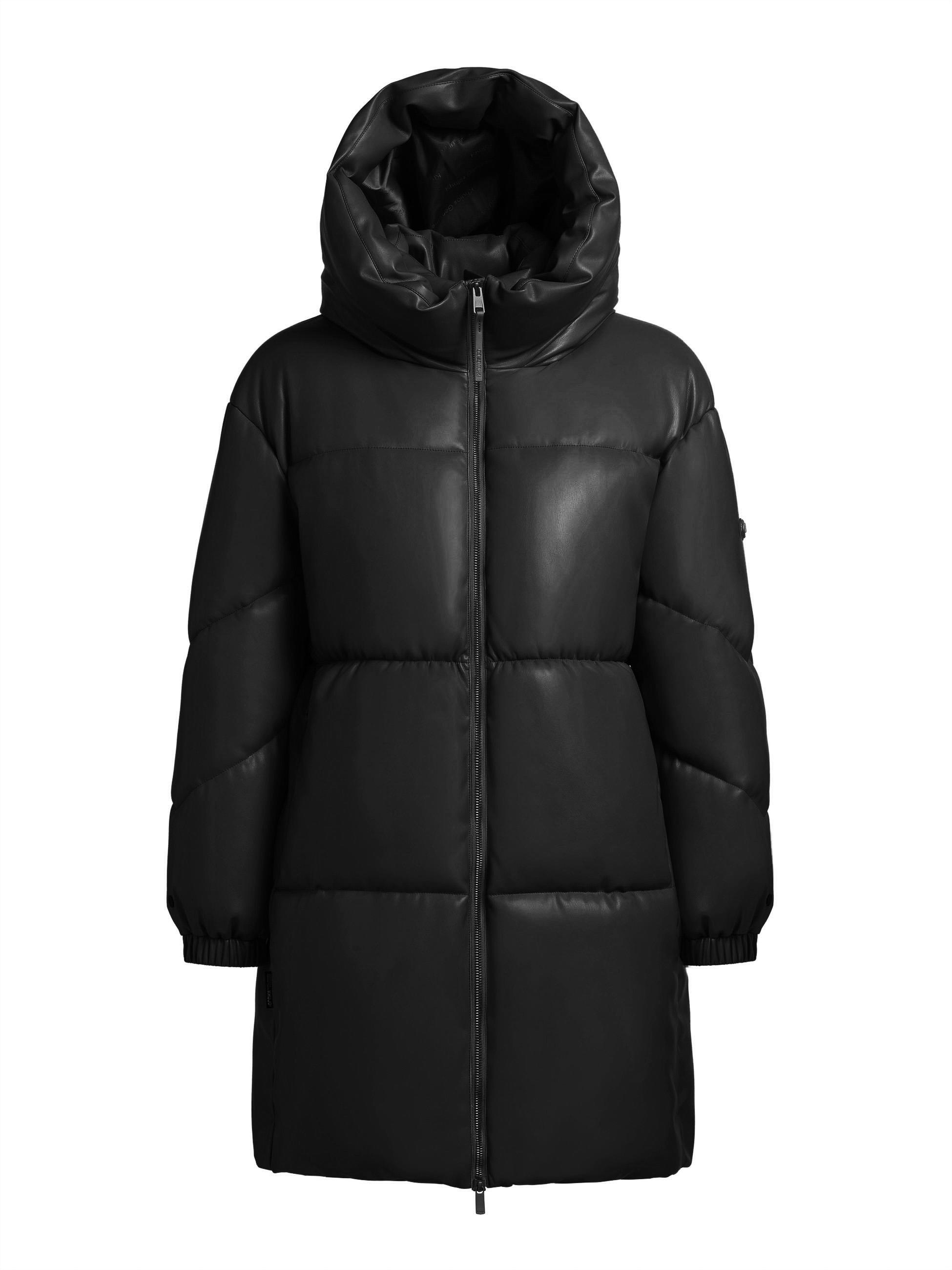 khujo Wintermantel »Lorsa« Winter Steppmantel in Kunstlederoptik