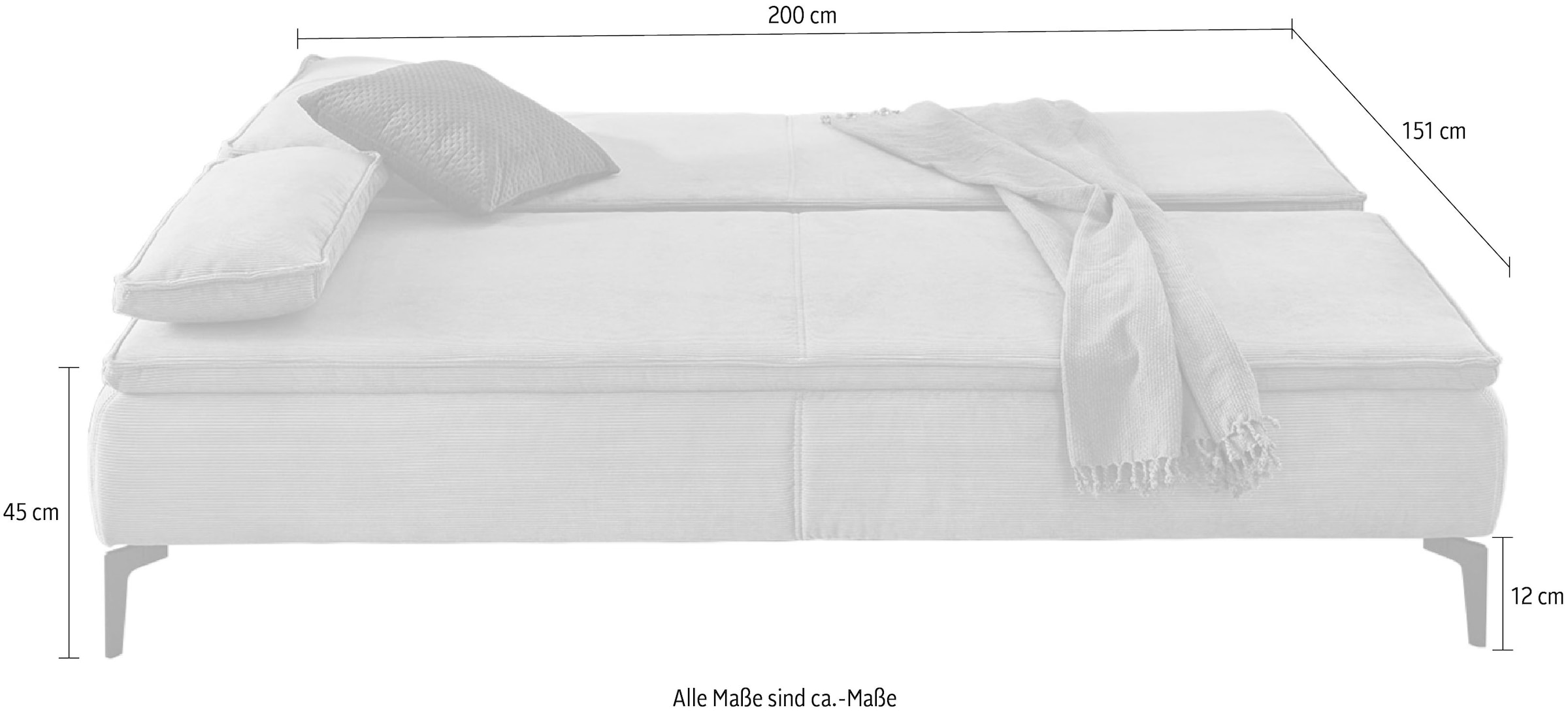 Gruppe und kaufen Bettfunktion Bettkasten, BAUR Dauerschläfer Schlafsofa Jockenhöfer »Jonas«, geeignet, mit Komfort | als