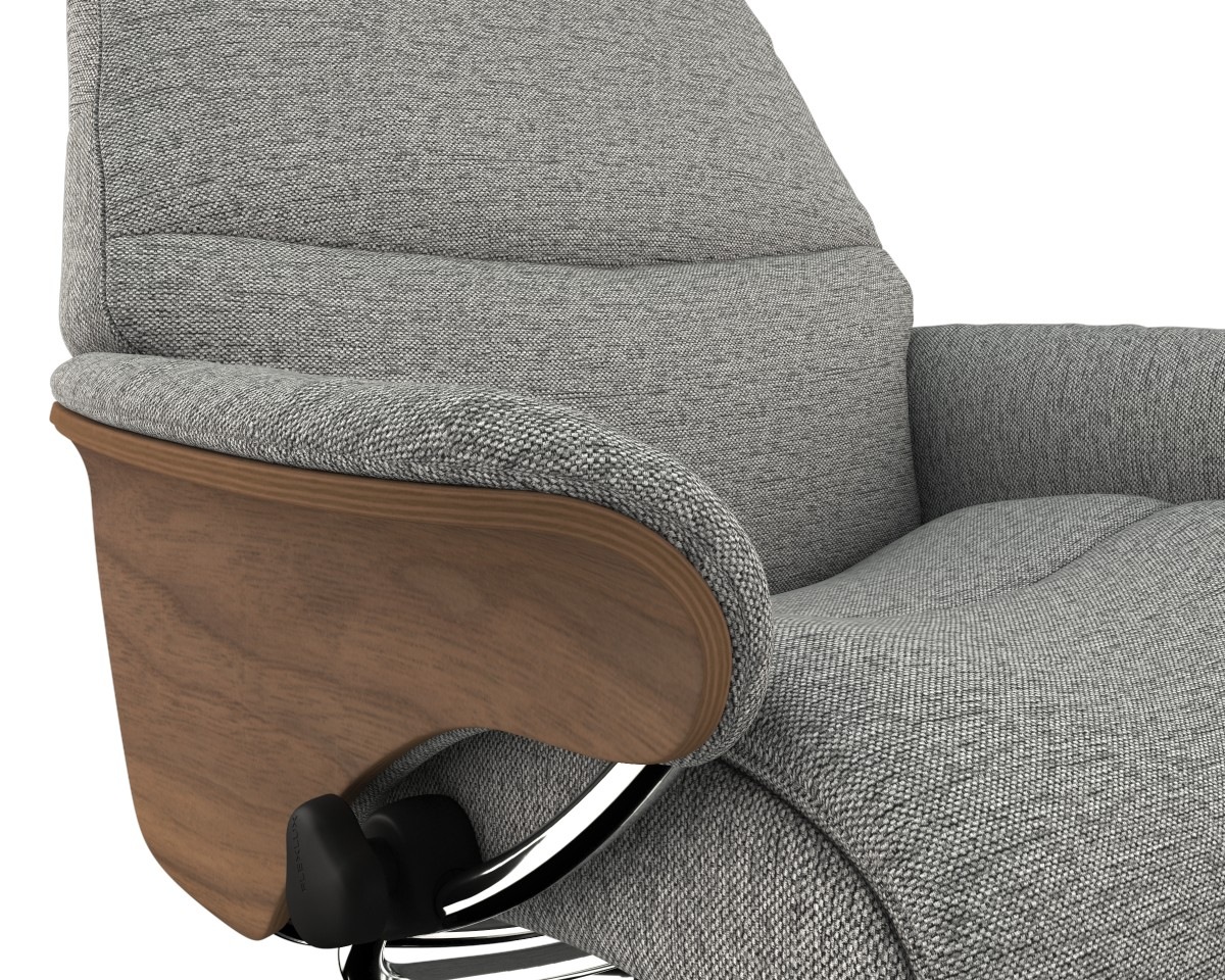 FLEXLUX Relaxsessel »Aarhus, Gepolsterter Funktionssessel, Skandinavisch design, Armlehnen«, Relaxfunktion & Kopf- Rückenverstellung