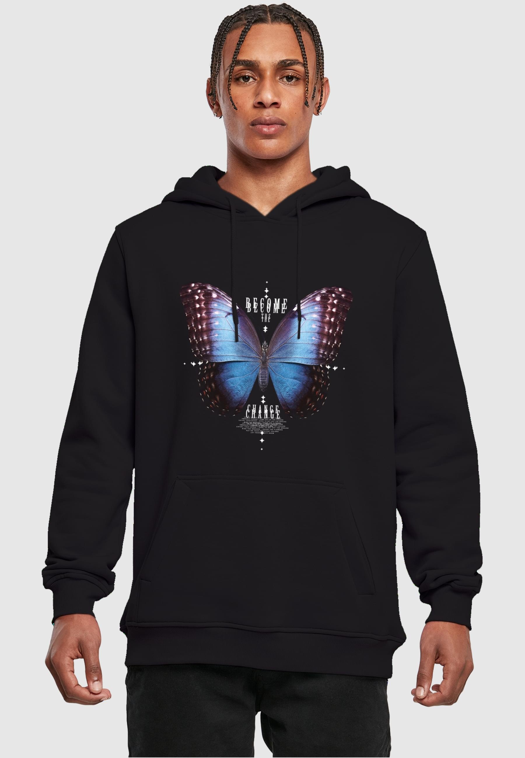 MisterTee Kapuzensweatshirt »MisterTee Herren Become The Change Butterfly Hoody«, 1 Stk.
