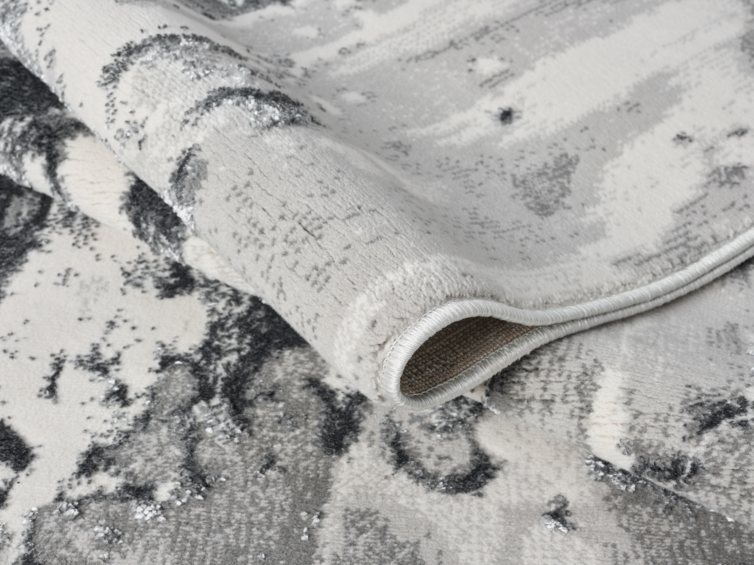 OTTO home Teppich »Miaja, im Vintage-Look« rechteckig 11 mm Höhe dichte Qualität,  leichter Glanz, Wohnzimmer, Schlafzimmer, Esszimmer