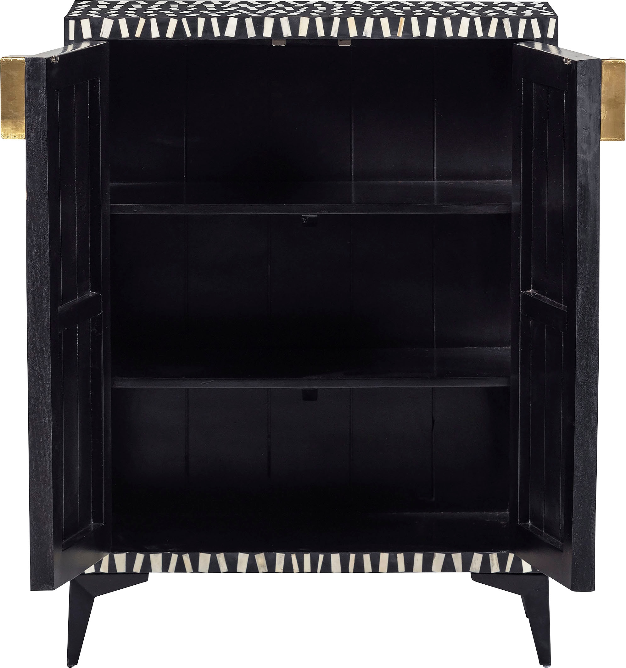 WOOOD Highboard »Menne Midi-Schrank mit Metallgriffen«, Kommode im stilvollem Design, H 108 cm x B 81 cm