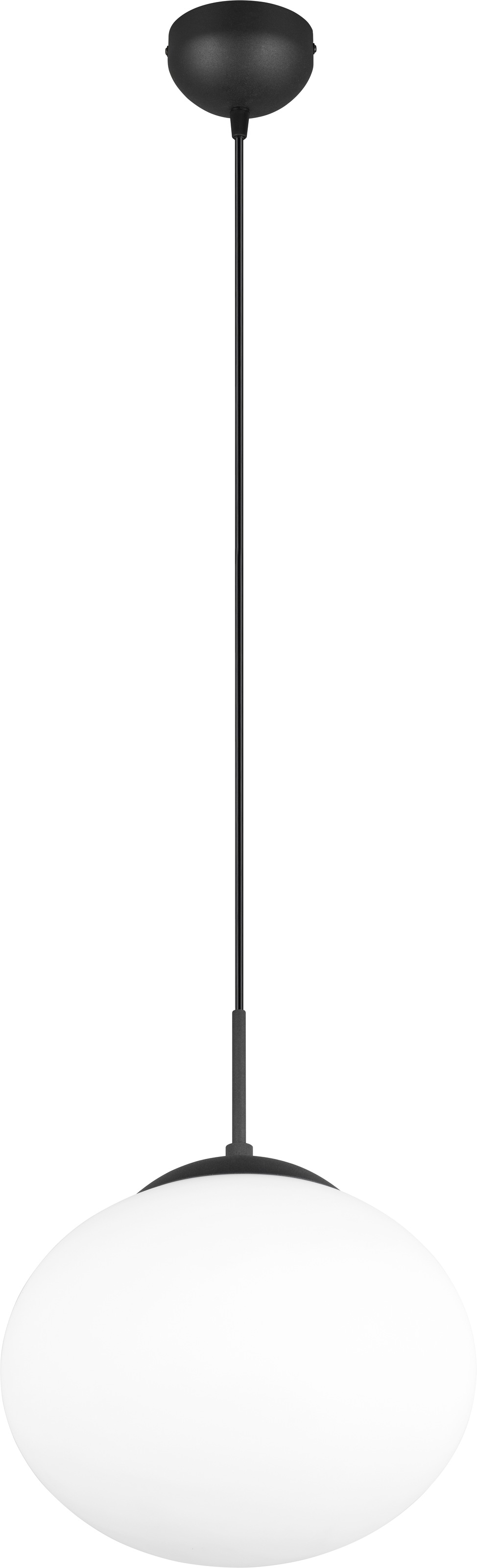 TRIO Leuchten Pendelleuchte »FOMENTO, Hängelampe mit Glasschirm, exkl 1x E27 max 15W« E27 1 Stk. warmweiß - kaltweiß Glas Hängeleuchte Höhe 150 cm, Hängelampe Küche Esszimmer Wohnzimmer