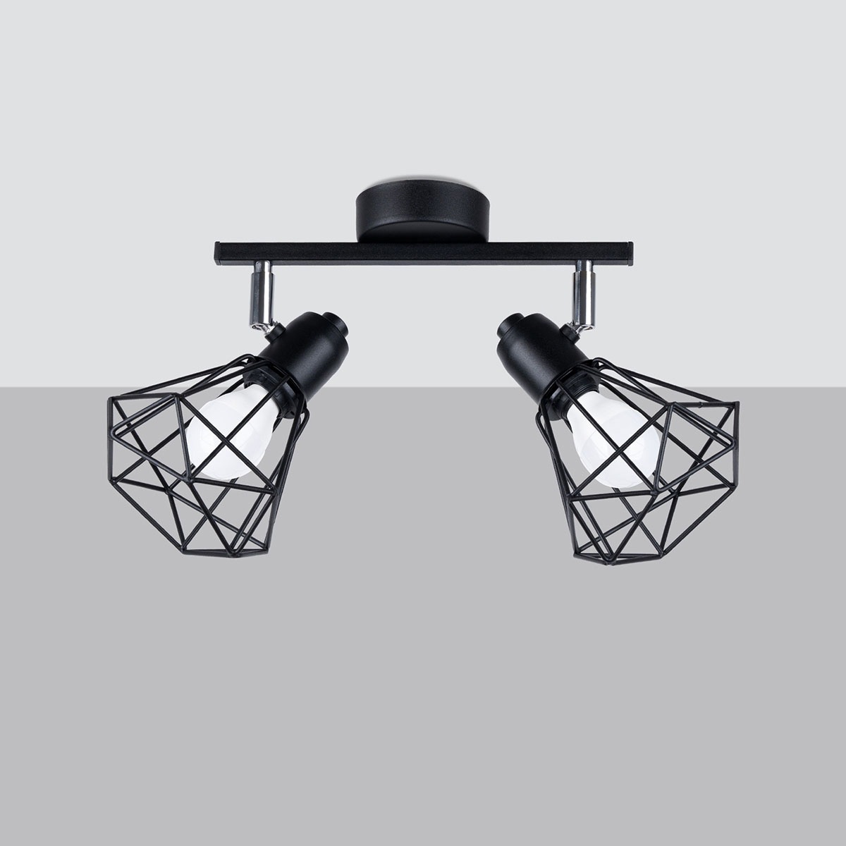 SOLLUX lighting Deckenleuchte »ARTEMIS«, 2 flammig, Leuchtmittel E14 | ohne Leuchtmittel, beweglicher Lampenschirm