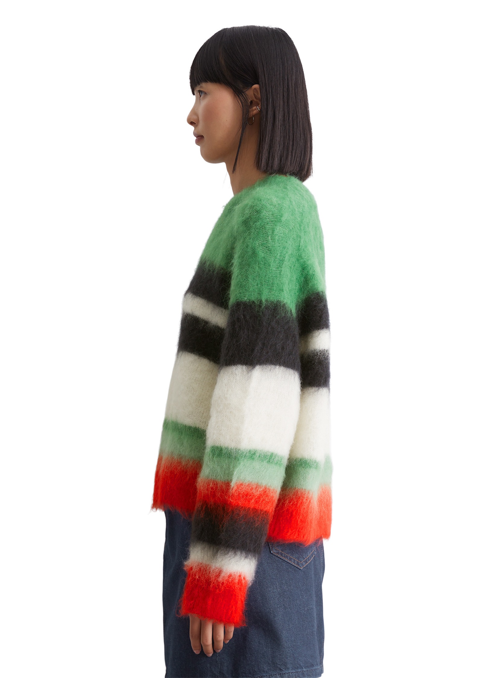 Marc O'Polo DENIM Strickpullover »aus gebürstetem Schurwolle-Mohair-Mix«