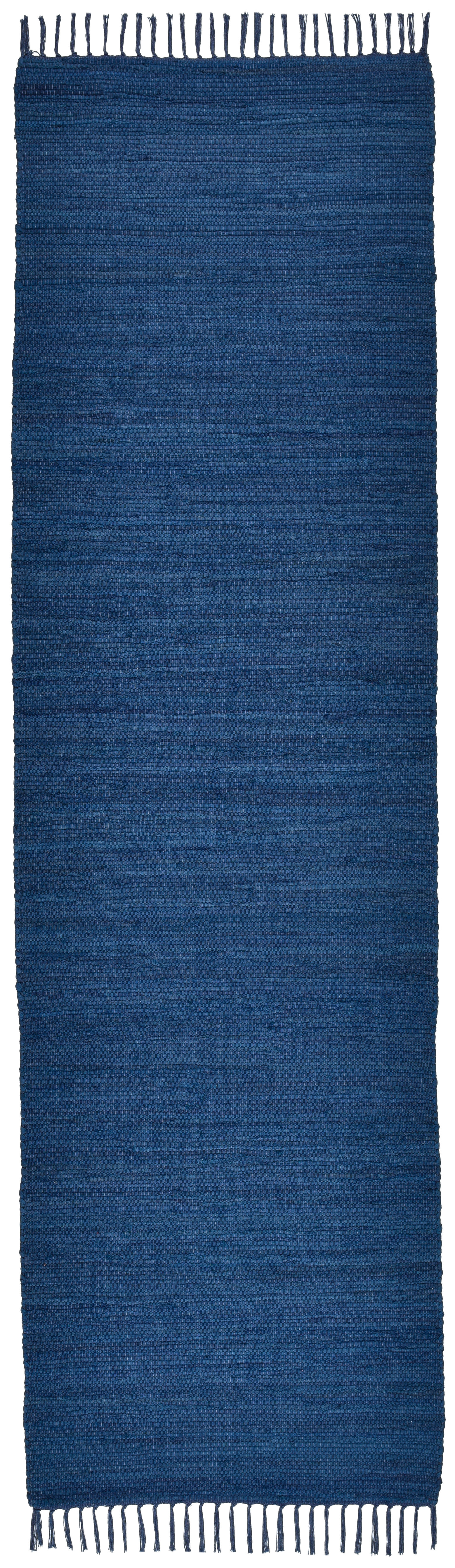 THEKO Teppich "Happy Cotton Fleckerl, handgewebt" rechteckig 5 mm Höhe Flachgewebe, reine Baumwolle, meliert, mit Fransen, auch als Läufer