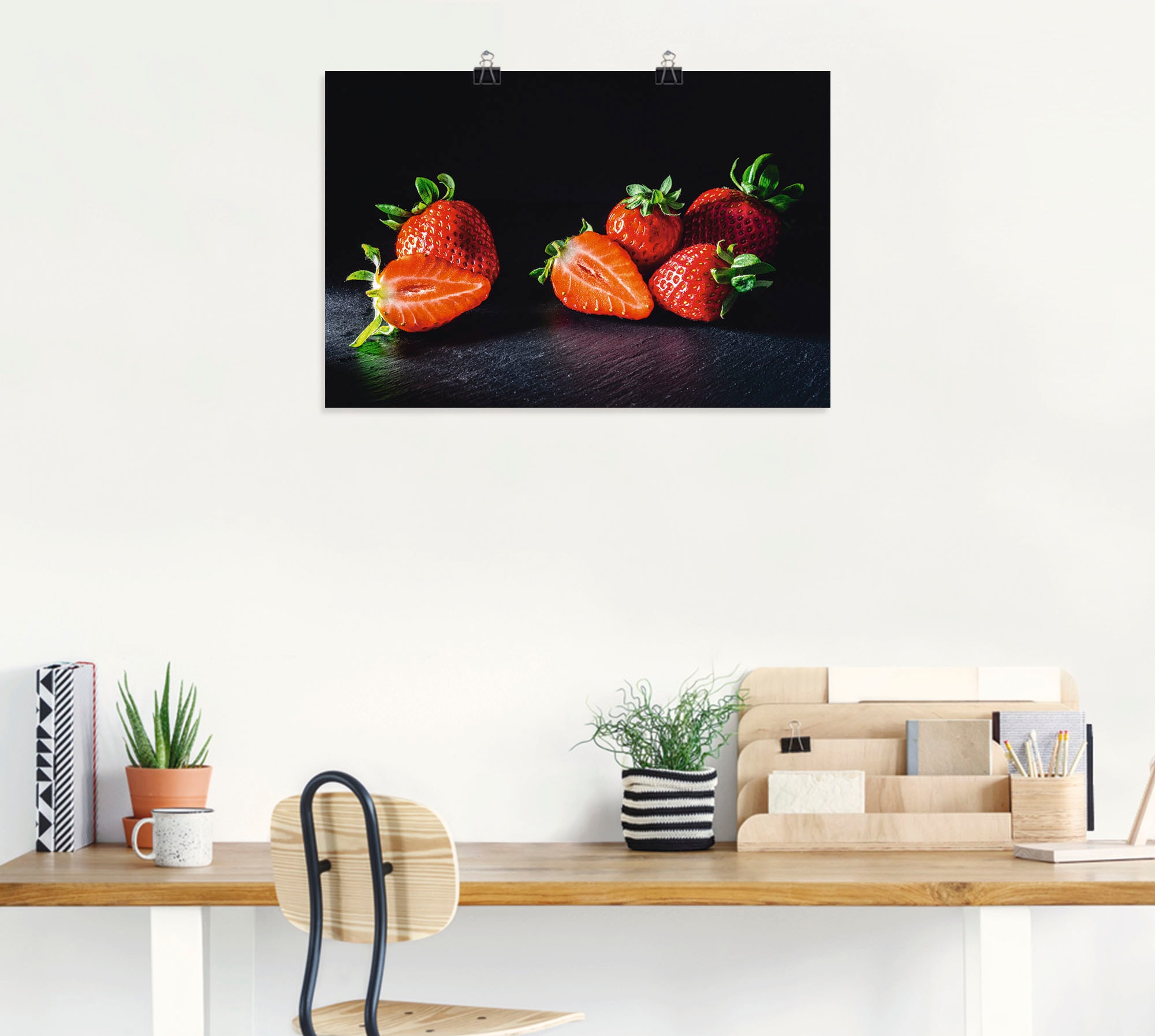 Artland Wandbild "Erdbeeren, süß und fruchtig", Obst Bilder, (1 St.), als L günstig online kaufen