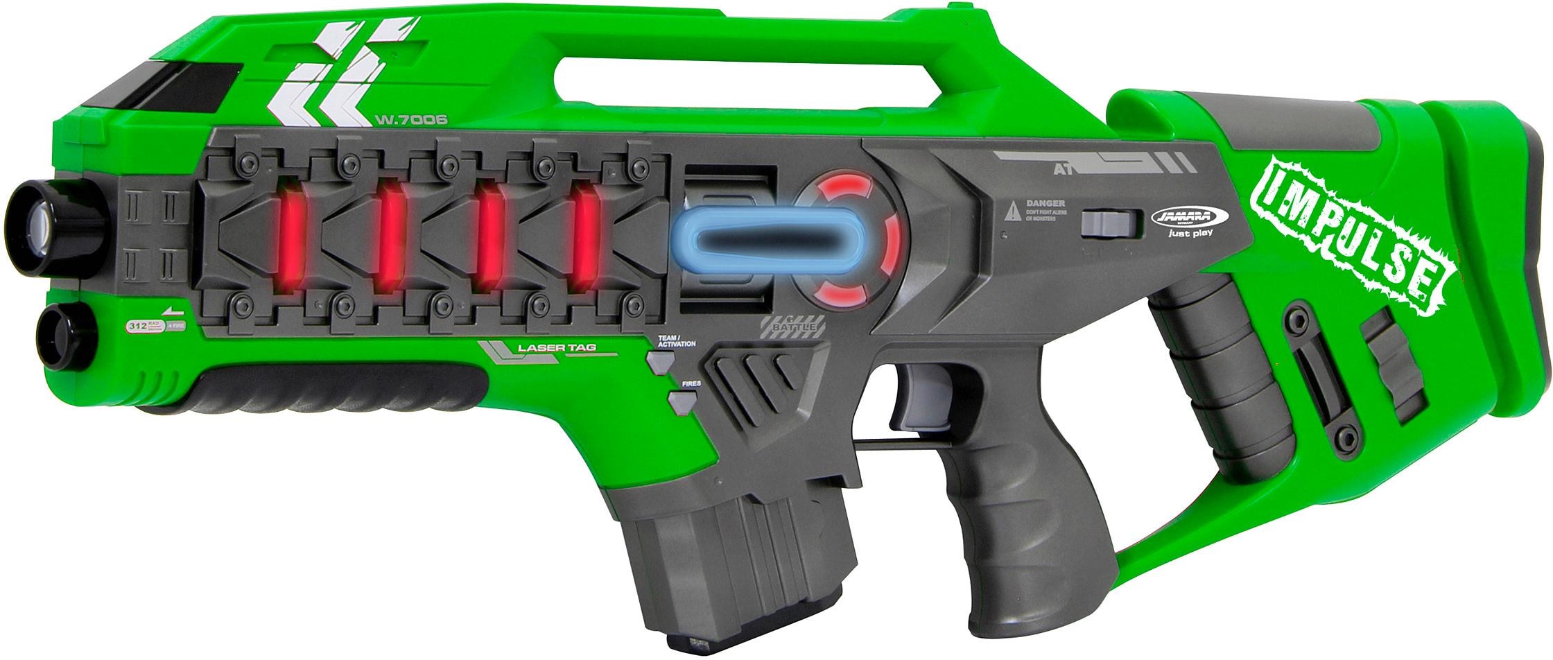 Jamara Laserpistole »Impulse Laser Gun Rifle blau/grün«, (Set, 2 tlg.)