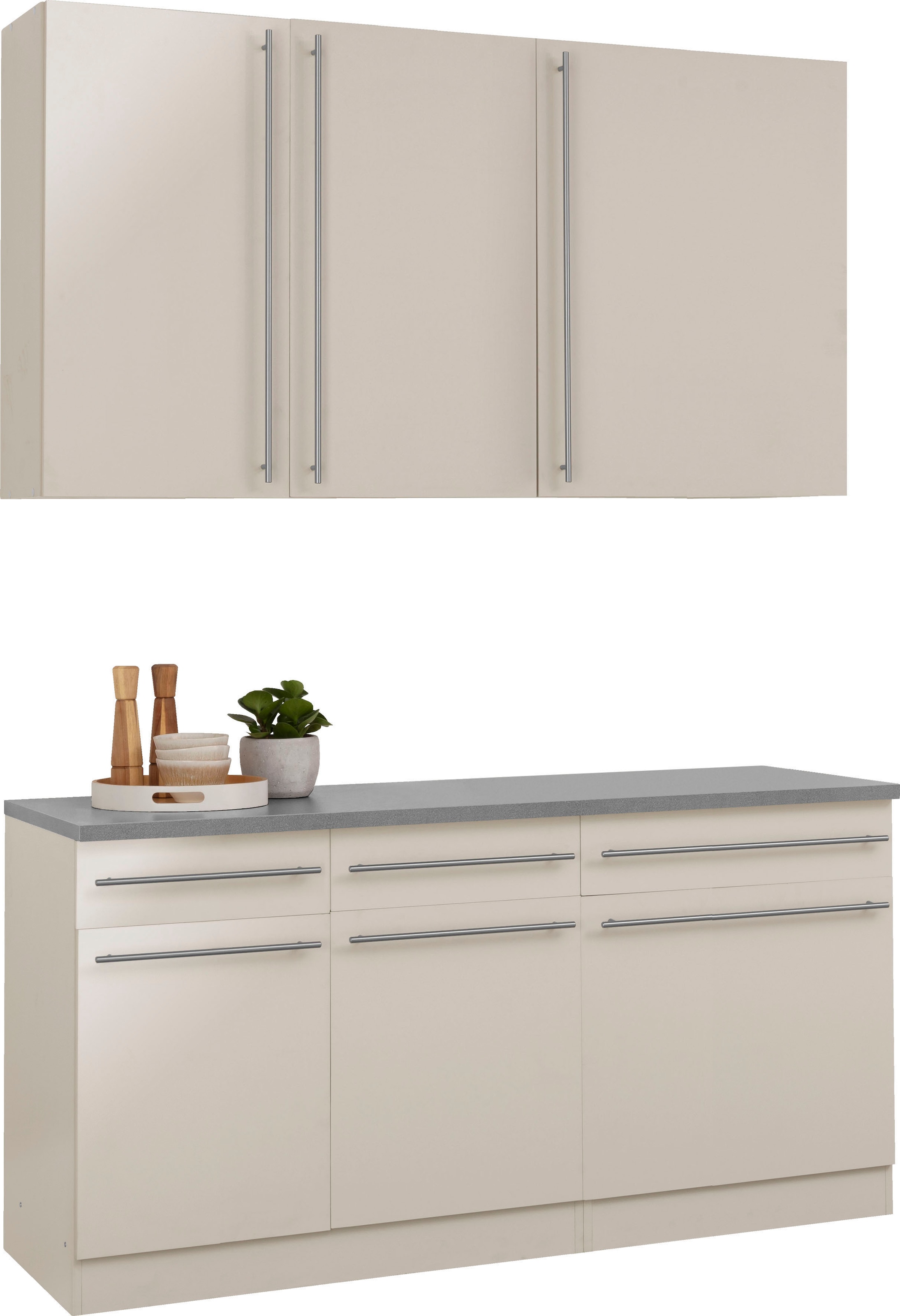 wiho Küchen Pantryküche »Chicago« ohne E-Geräte, Breite 160 cm