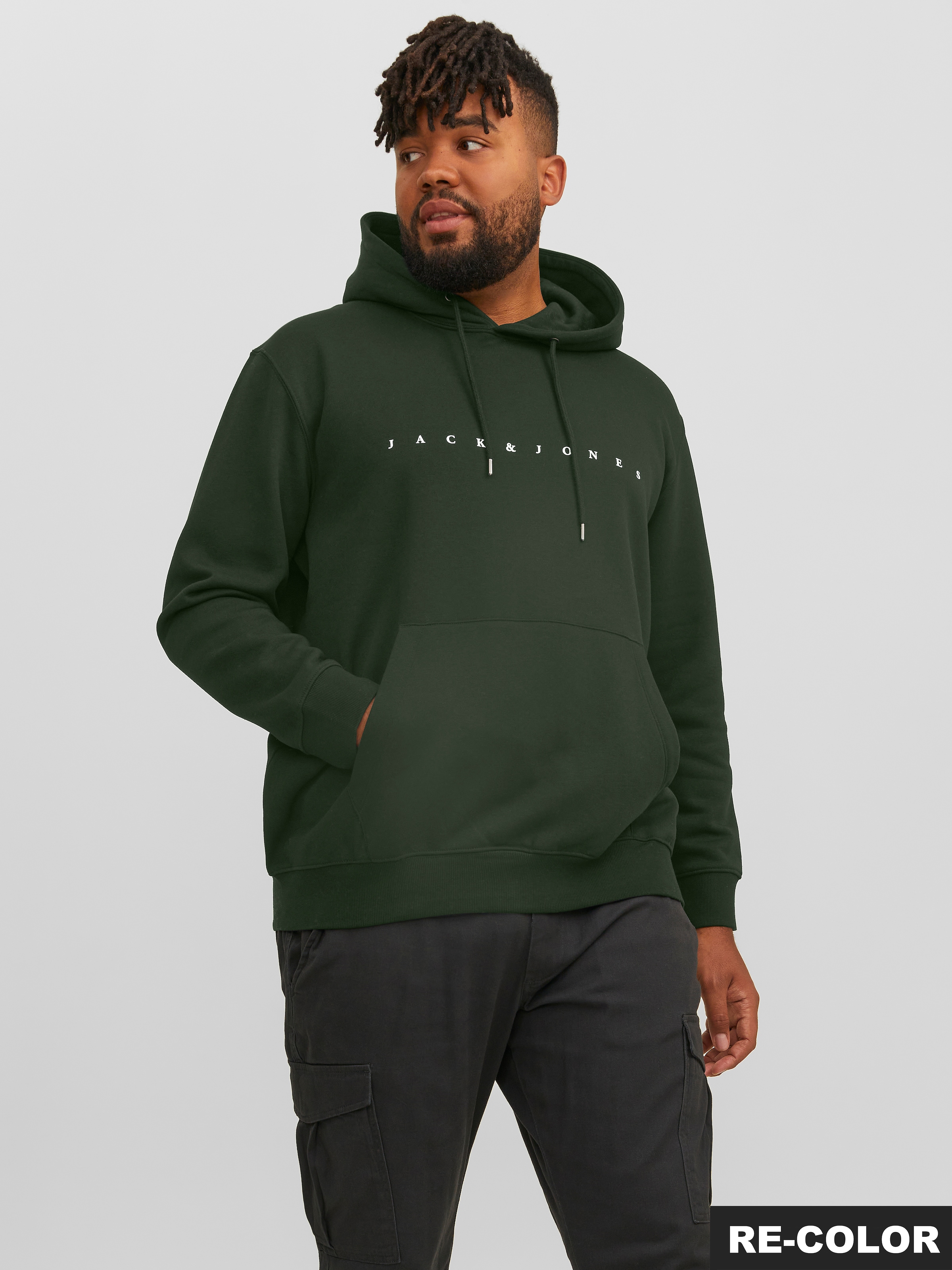 Jack & Jones PlusSize "JJESTAR JJ SWEAT HOOD NOOS PLS", mit Kängurutasche günstig online kaufen