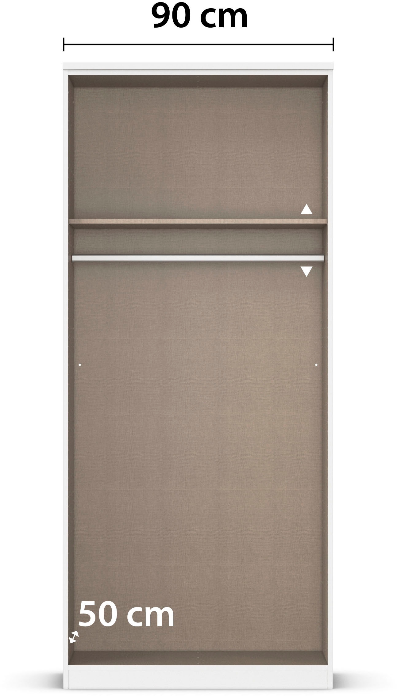 rauch Kleiderschrank »Schrank Garderobe Garderobenschrank Putzschrank Wäscheschrank TORRENT« Breiten 91/136/181 cm, Höhe 210 cm,  optional Außenschubladen und Spiegel, viel Stauraum MADE IN GERMANY
