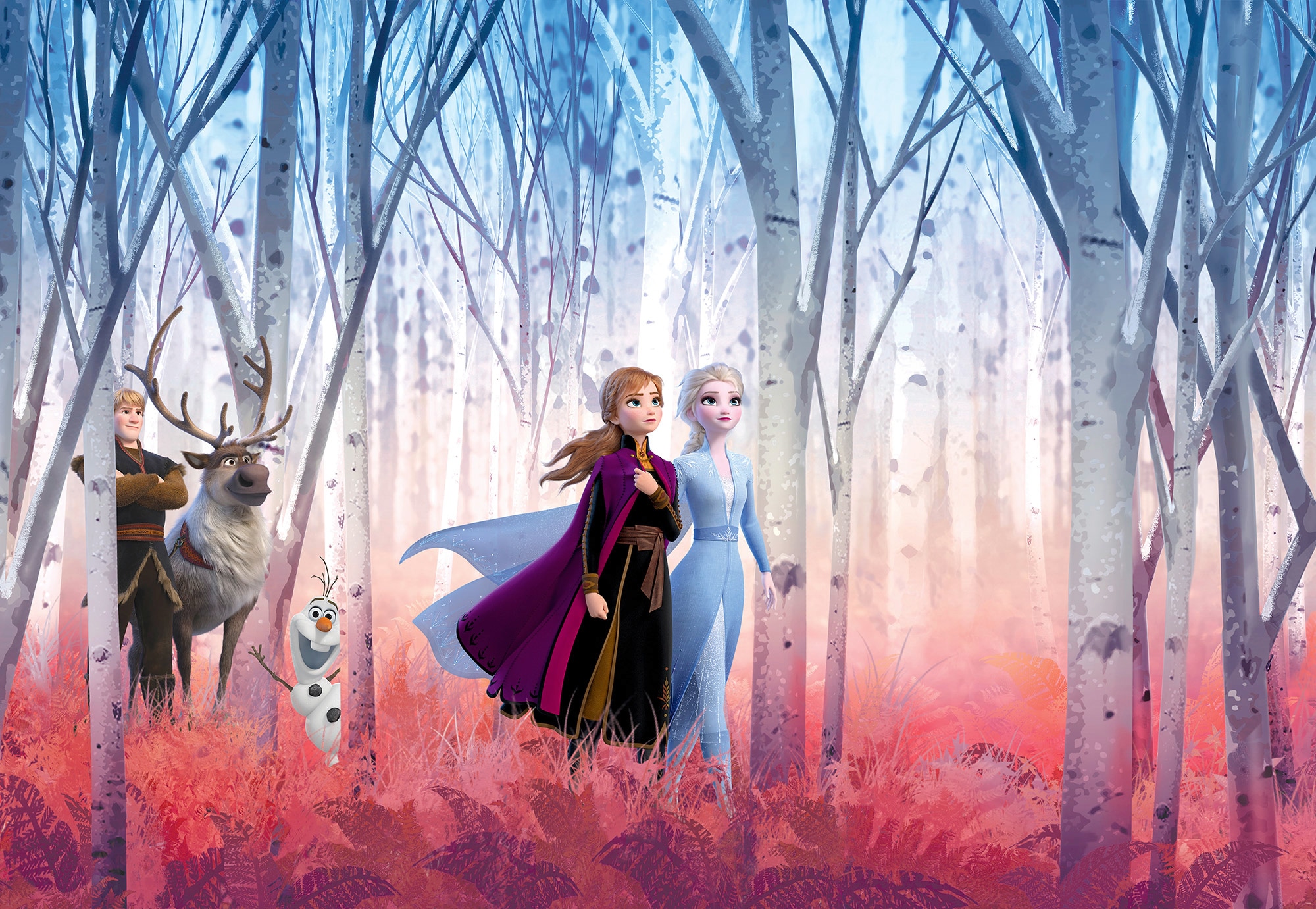 Komar Fototapete "Frozen Friends Forever - Größe 368 X 254 Cm" Bedruckt Glatt Kinderzimmer