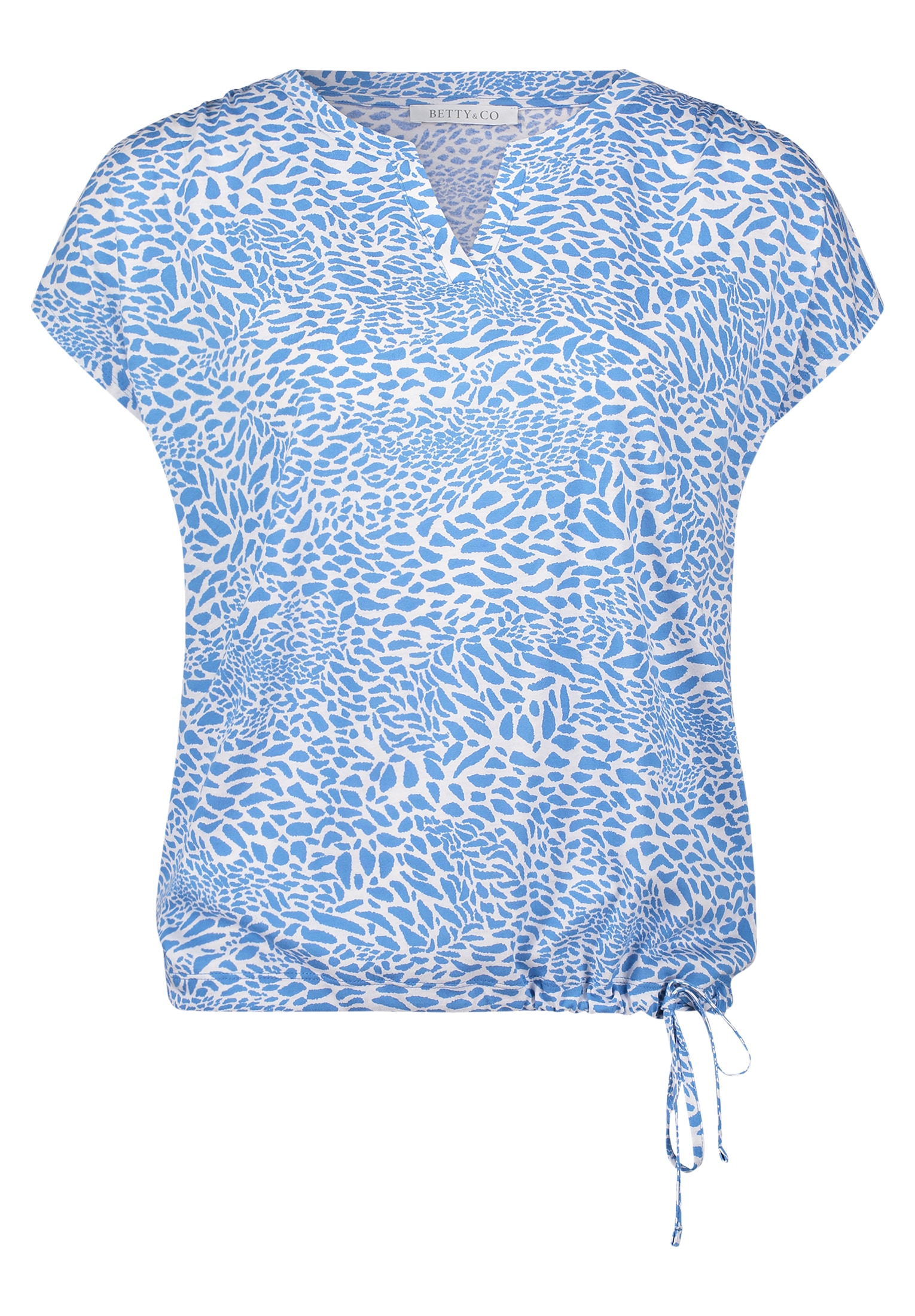 Betty&Co Kurzarmshirt »Betty & Co Casual-Shirt mit Tunnelzug«, (1 tlg.), Druck