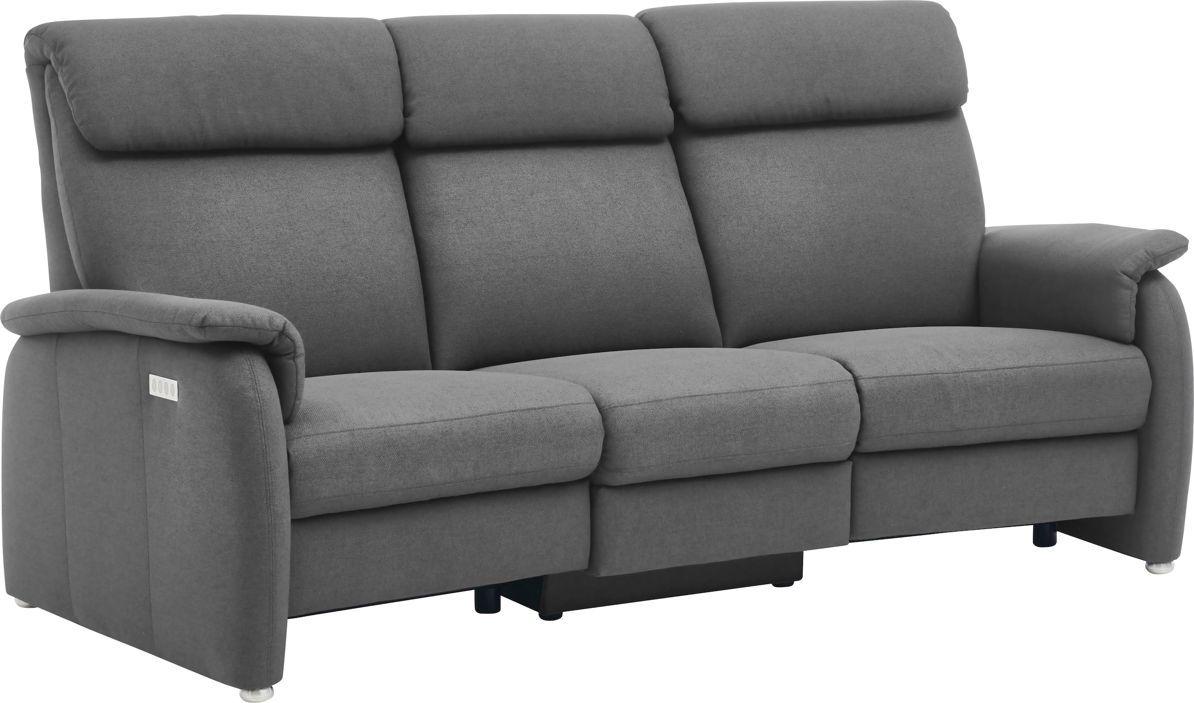 Home affaire 3-Sitzer »Turin mit Steckdose und USB-Port auch in Easy care-Bezug«, 2 x vollmotorische Relaxfunktion, herunterklappbarer Tisch