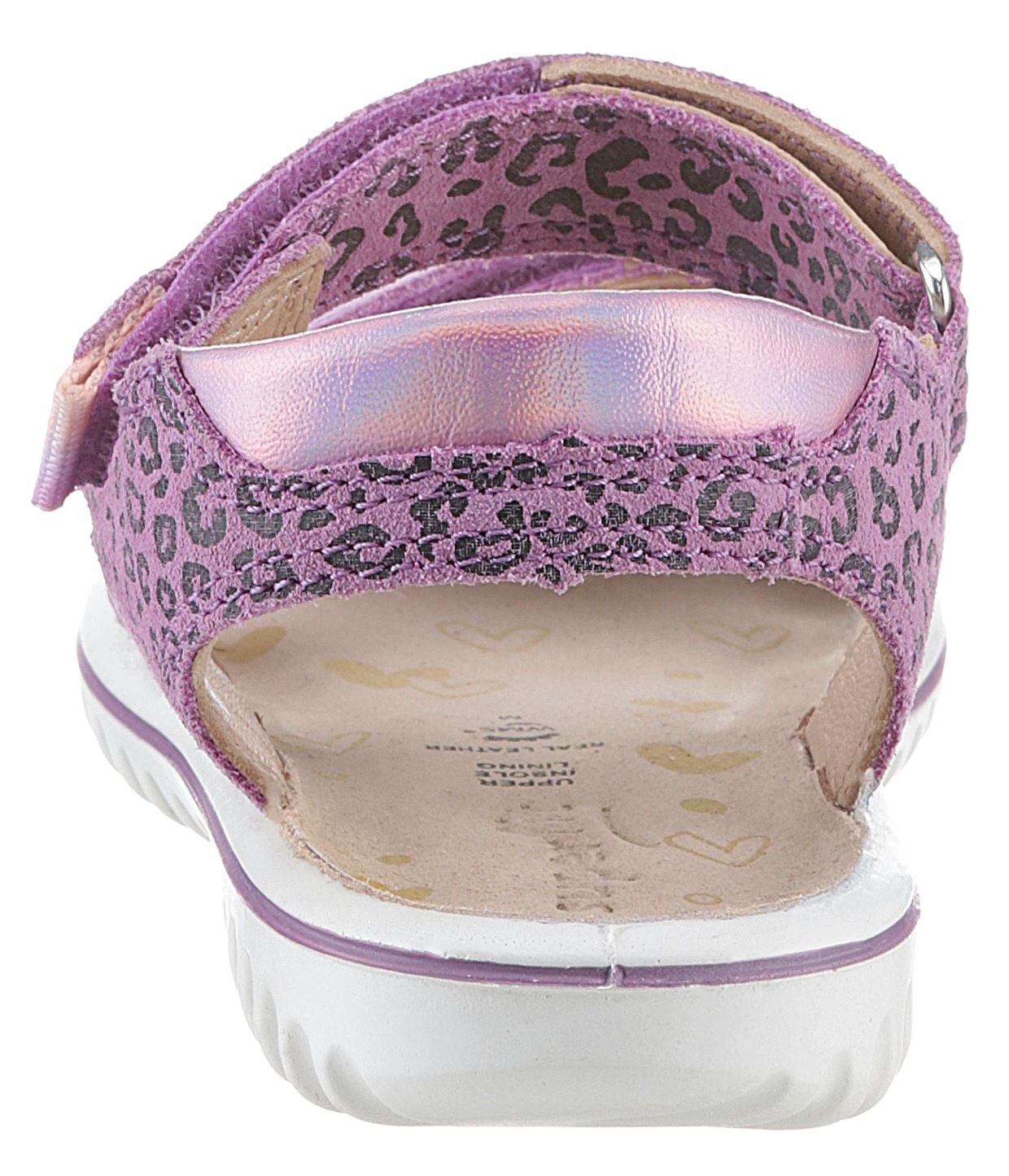 Superfit Sandale »SPARKLE WMS: mittel«, Sandalette mit coolem Leo-Muster, Größenschablone zum Download