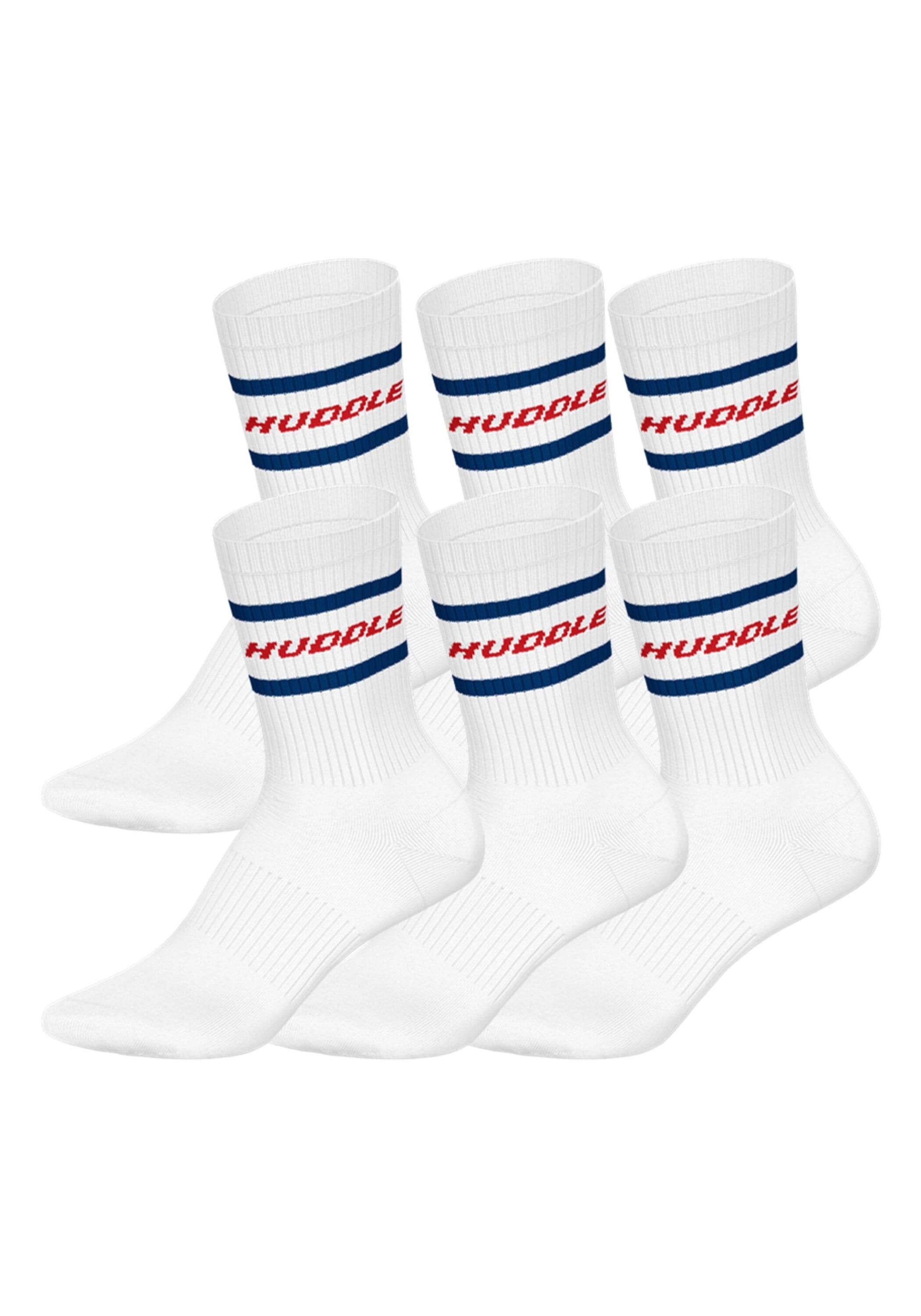 HUDDLE Kurzsocken "Socken HUDDLE 6pk Crew Socks Stripe 6er Pack" 6 Paar tlg.