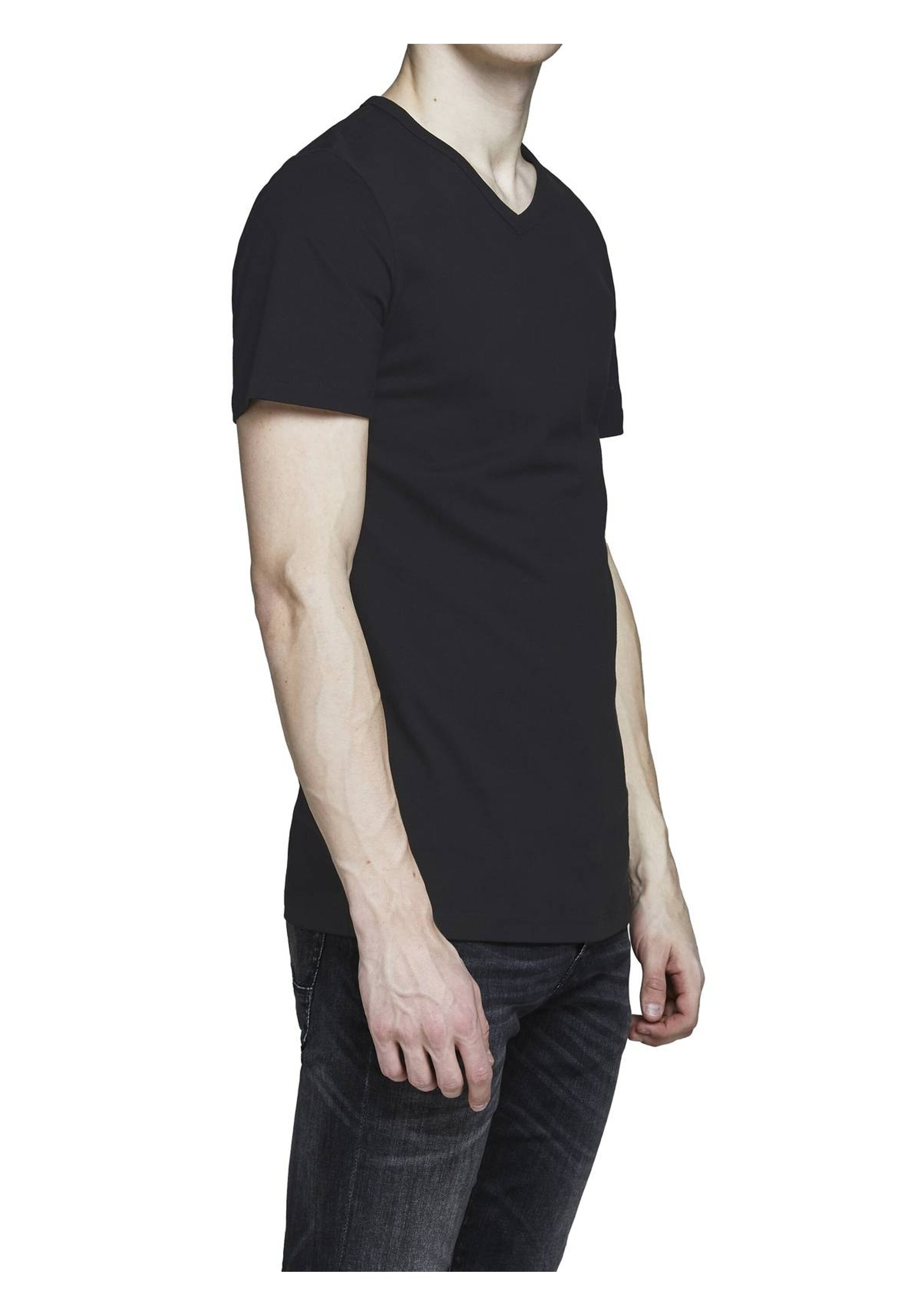 Jack & Jones T-Shirt »T-Shirt JACBASIC V-NECK TEE 2PK 2er Pack«