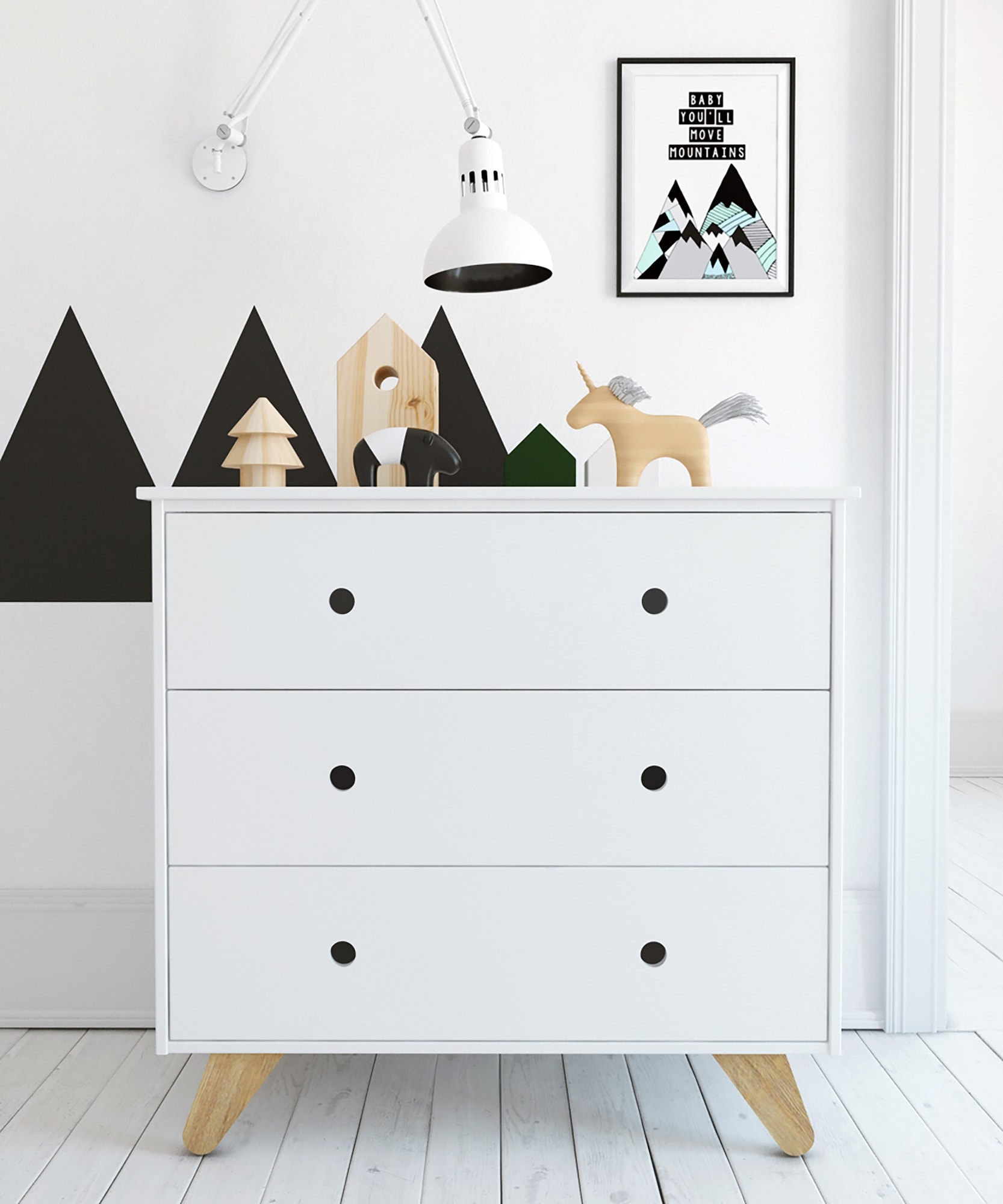 Möbilia Schubkastenkommode "Dolidoo" im modernen Scandi Design günstig online kaufen