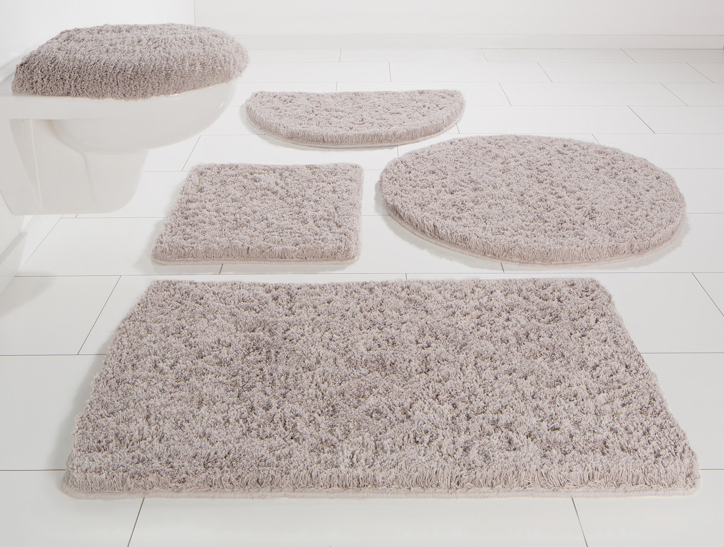 Möve Badematte »Superwuschel, Badvorleger, Badezimmer Teppich«, rutschhemmend beschichtet, strapazierfähig-schnell trocknend-fußbodenheizungsgeeignet, Mikrofaser-Badematte, Badteppich, rechteckig, rund & als 3-tlg. Set