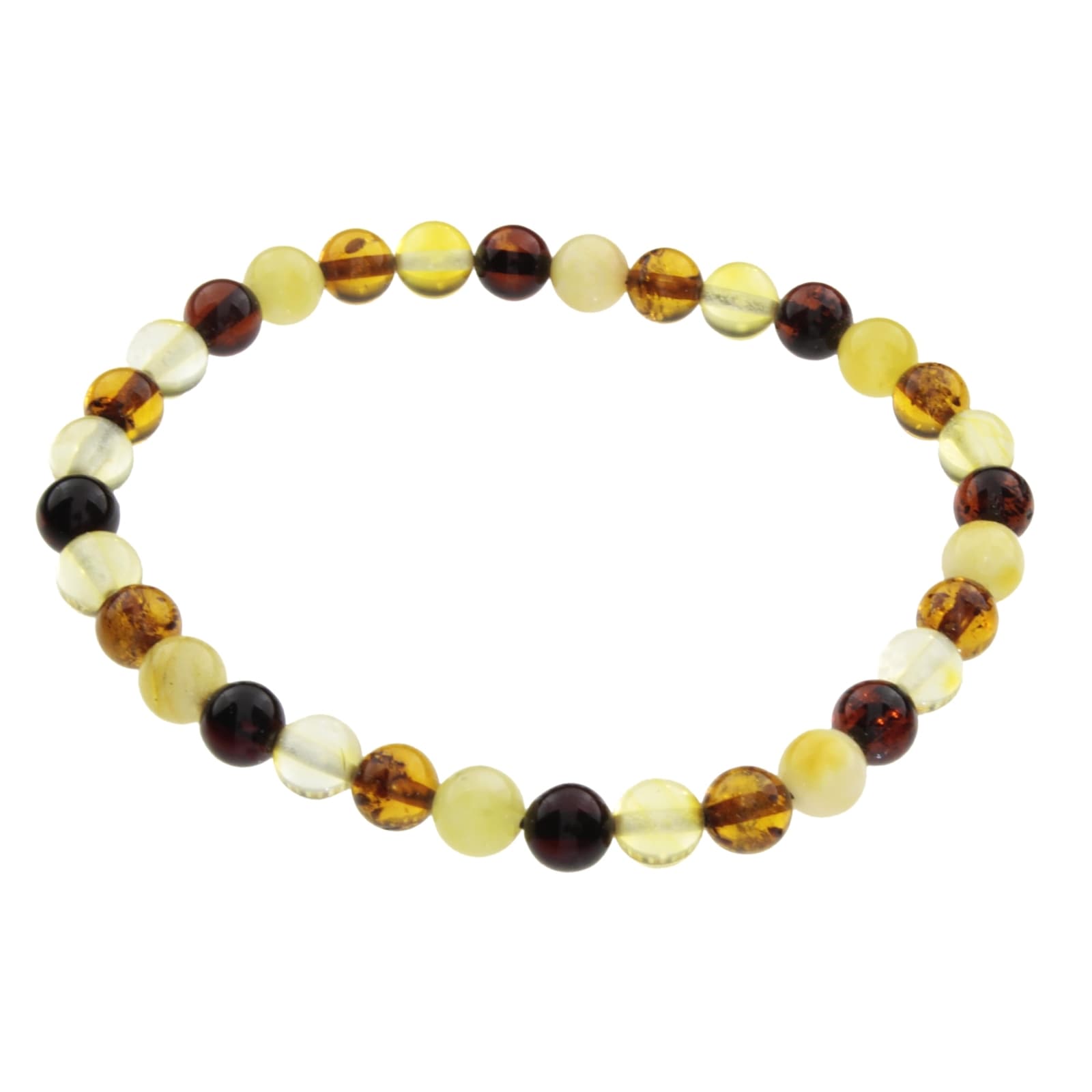 "Armband OSTSEE-SCHMUCK ""Ostsee-Schmuck Armband Kugel 6 mm Armband Kugel 6 mm"", braun, Armbänder, Damen, 19cm, Bernstein, Armband"