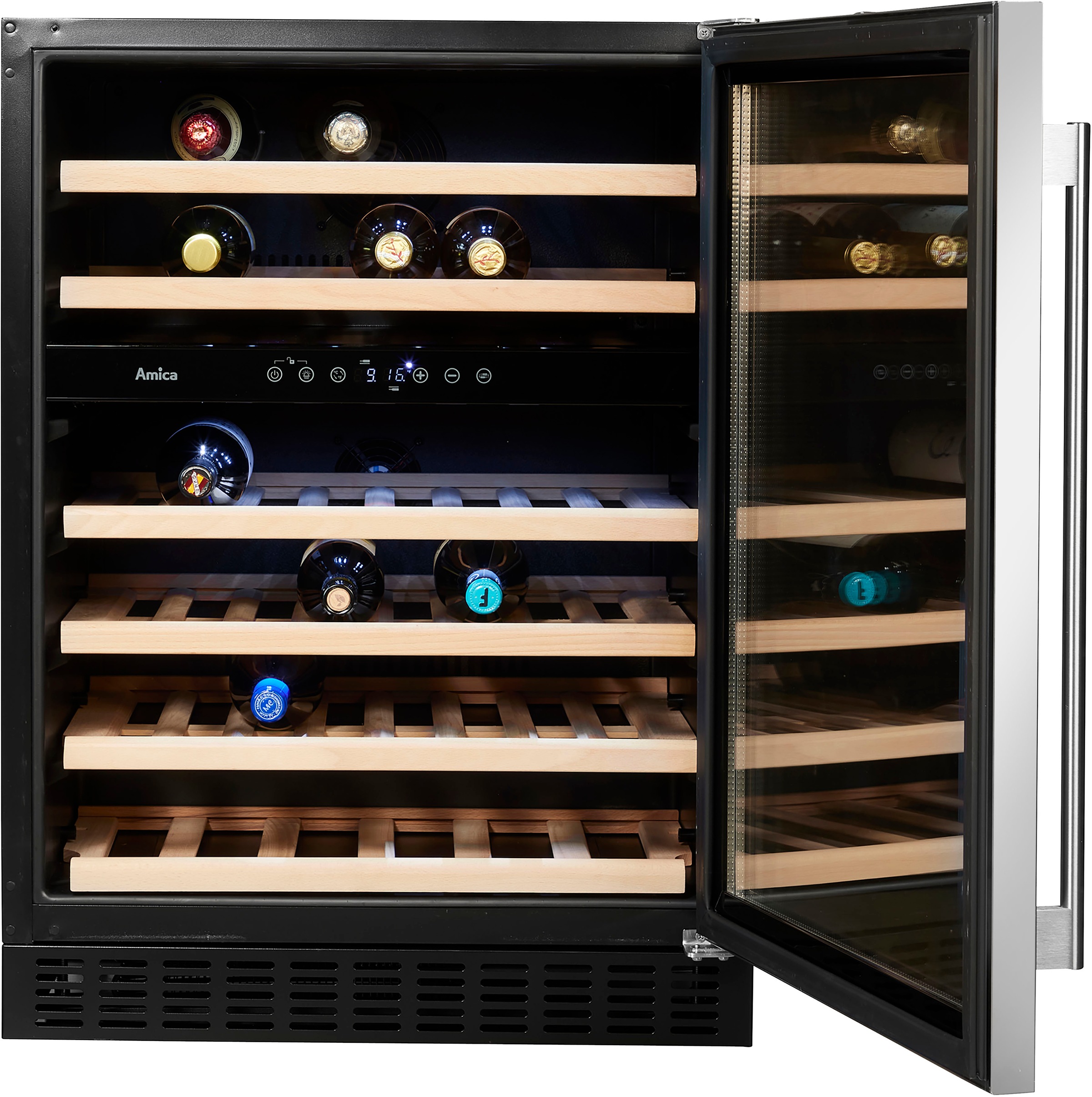 Amica Weintemperierschrank »WK 341 111 E«, für 46 Standardflaschen á 0,75l,  Standkühlschrank online kaufen | BAUR | Weinkühlschränke