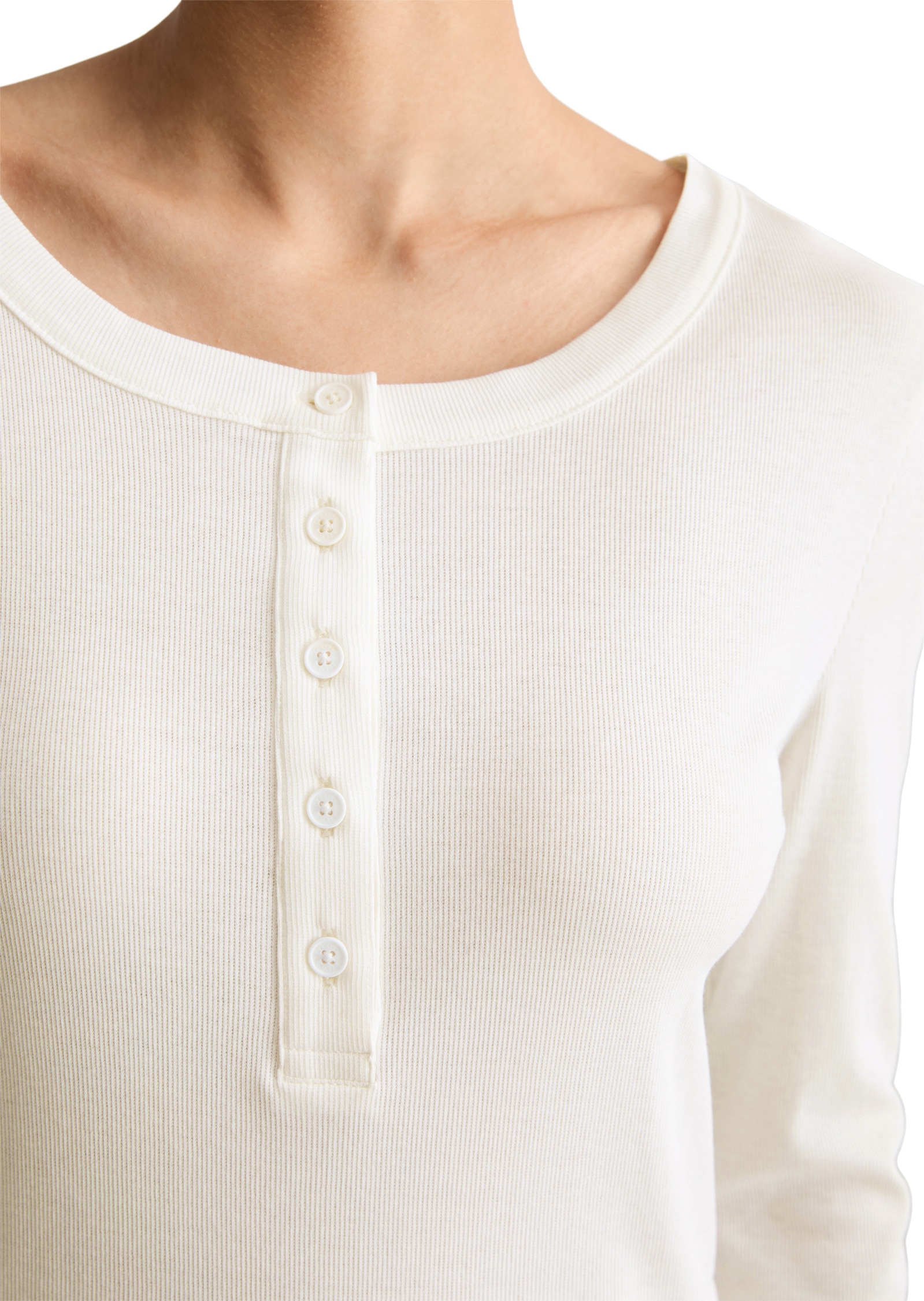 Marc O'Polo DENIM Langarmshirt »aus weichem Rippjersey«