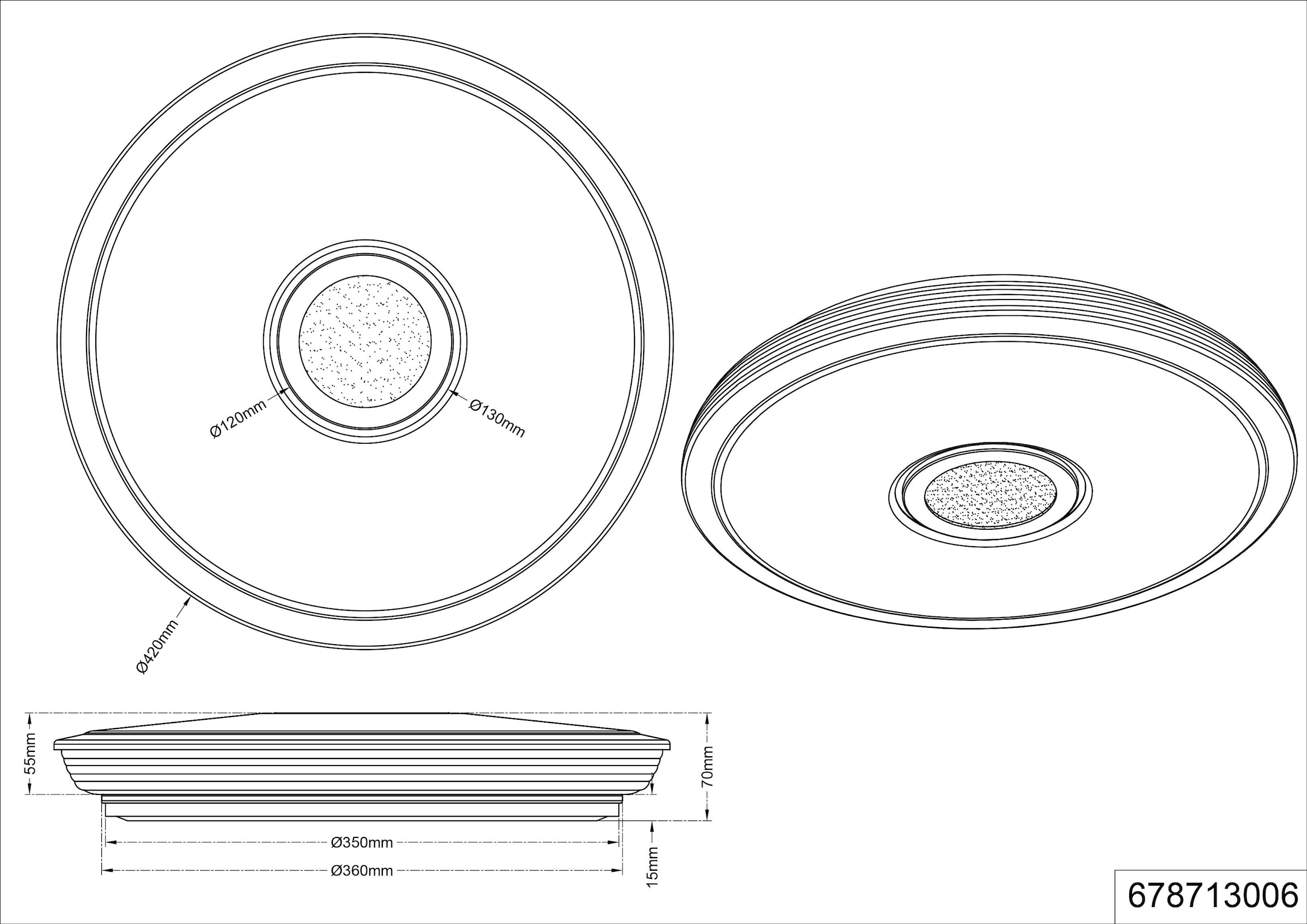 TRIO Leuchten LED Deckenleuchte »OSAKA«, Deckenlampe BAUR | LED