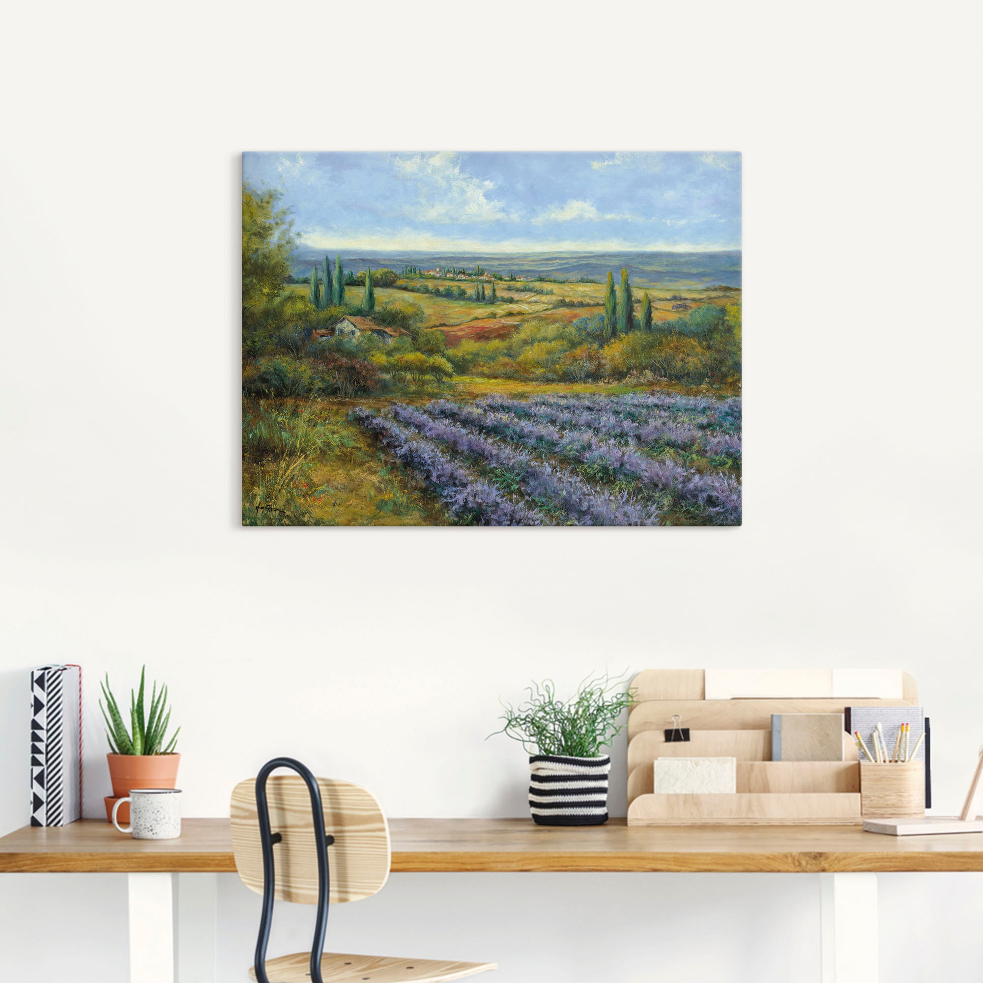 Thumbnail - Artland Wandbild "Lavendelfelder in der Provence" Europa 1 Stk. tlg. als Leinwandbild, Poster, Wandaufkleber in verschie...