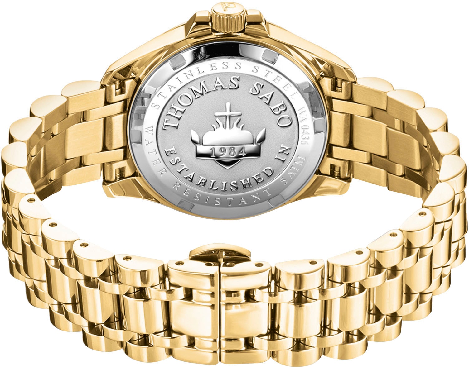 THOMAS SABO Quarzuhr »DIVINE JEWELERY STONE«, Armbanduhr, Damenuhr, Edelstahlarmband, analog, Zirkonia (synth.)