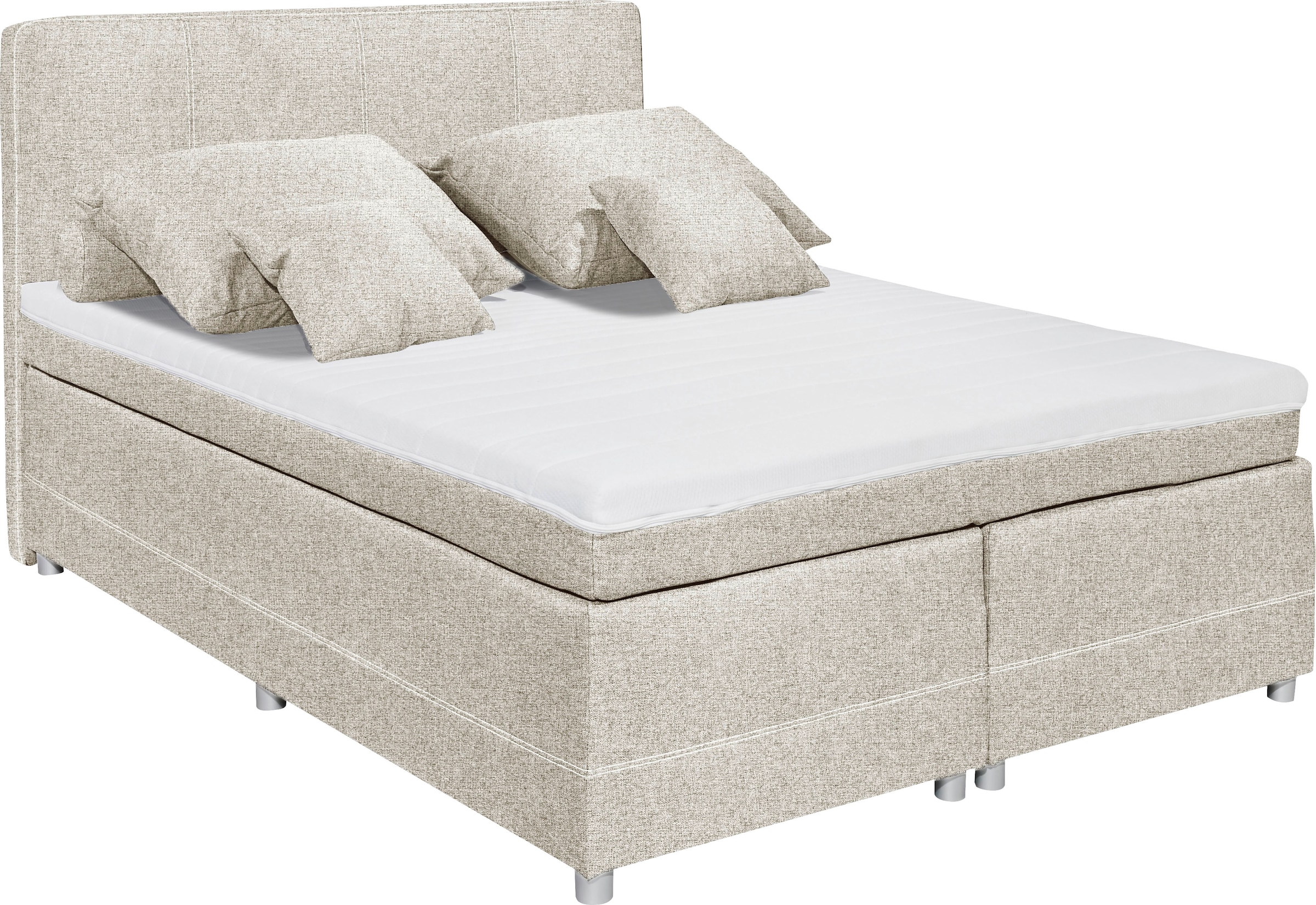 ED EXCITING DESIGN Boxspringbett "Luanda", wahlweise mit Matratze und Toppe günstig online kaufen
