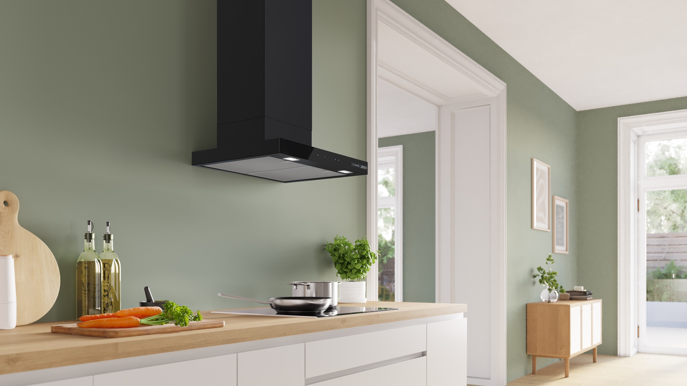 Bosch DWB67DN60 Wall Hood Black 59.8cm 3
