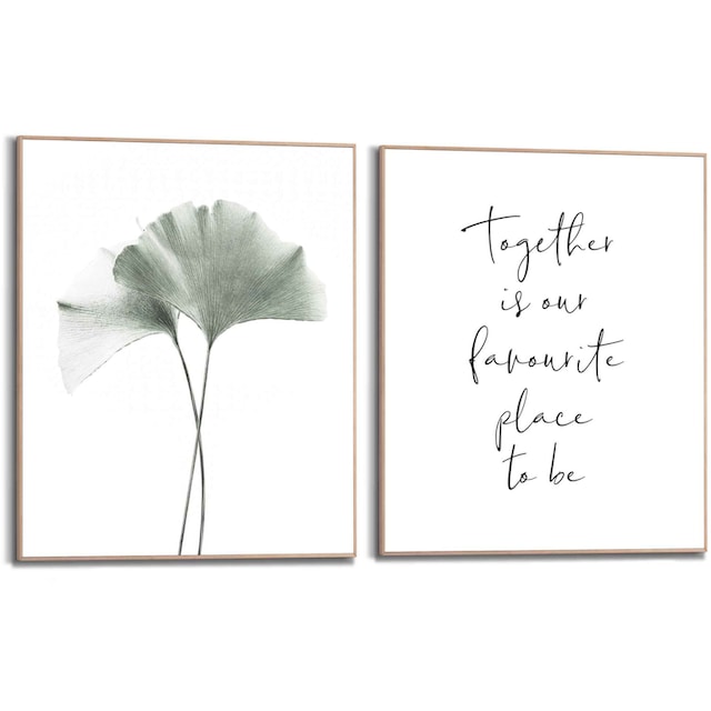 Reinders! Bild mit Rahmen »Botanisch - Japanischer Nussbaum -«, (2 St.),  Zitat - Familien - Liebe bestellen | BAUR