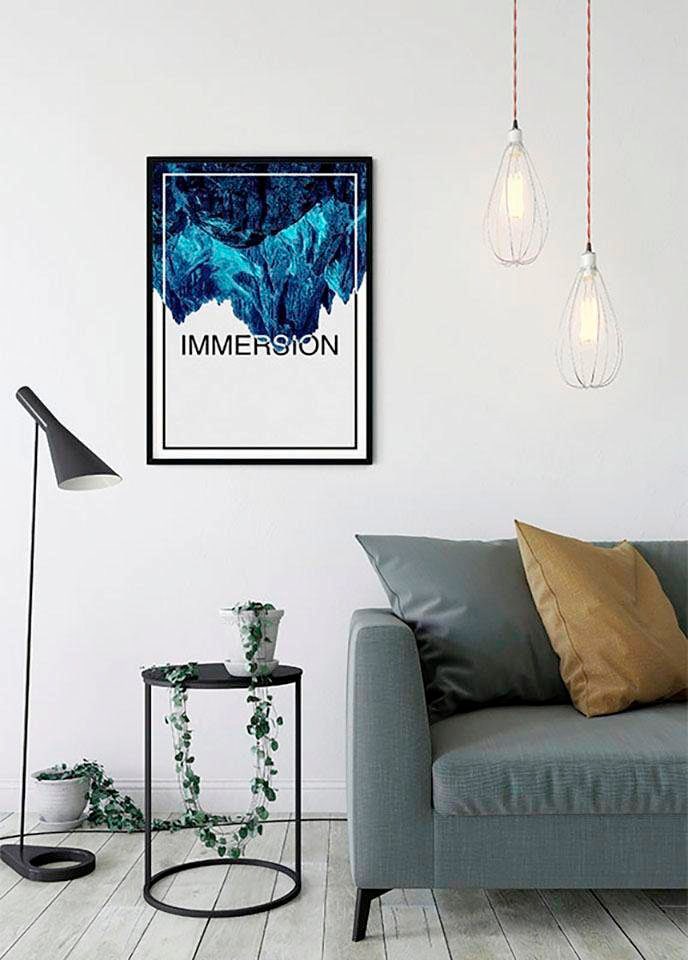 (1 | BAUR Wohnzimmer St.), »Immersion Poster Schlafzimmer, Blue«, & Abstrakt-Sprüche Kinderzimmer, Texte, Komar
