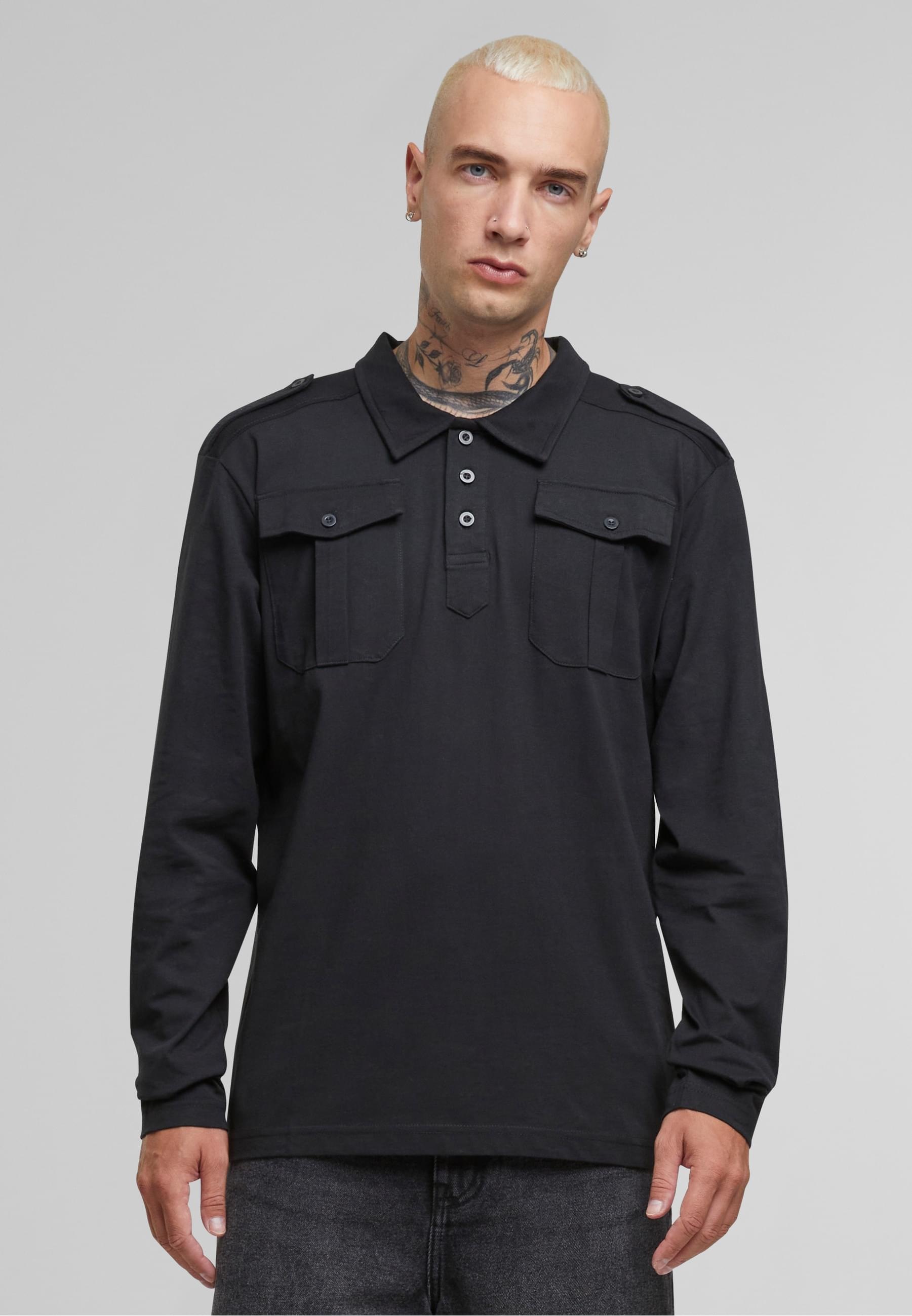 Brandit Poloshirt »Brandit Herren Jersey Poloshirt Willis longsleeve«, (1 tlg.)