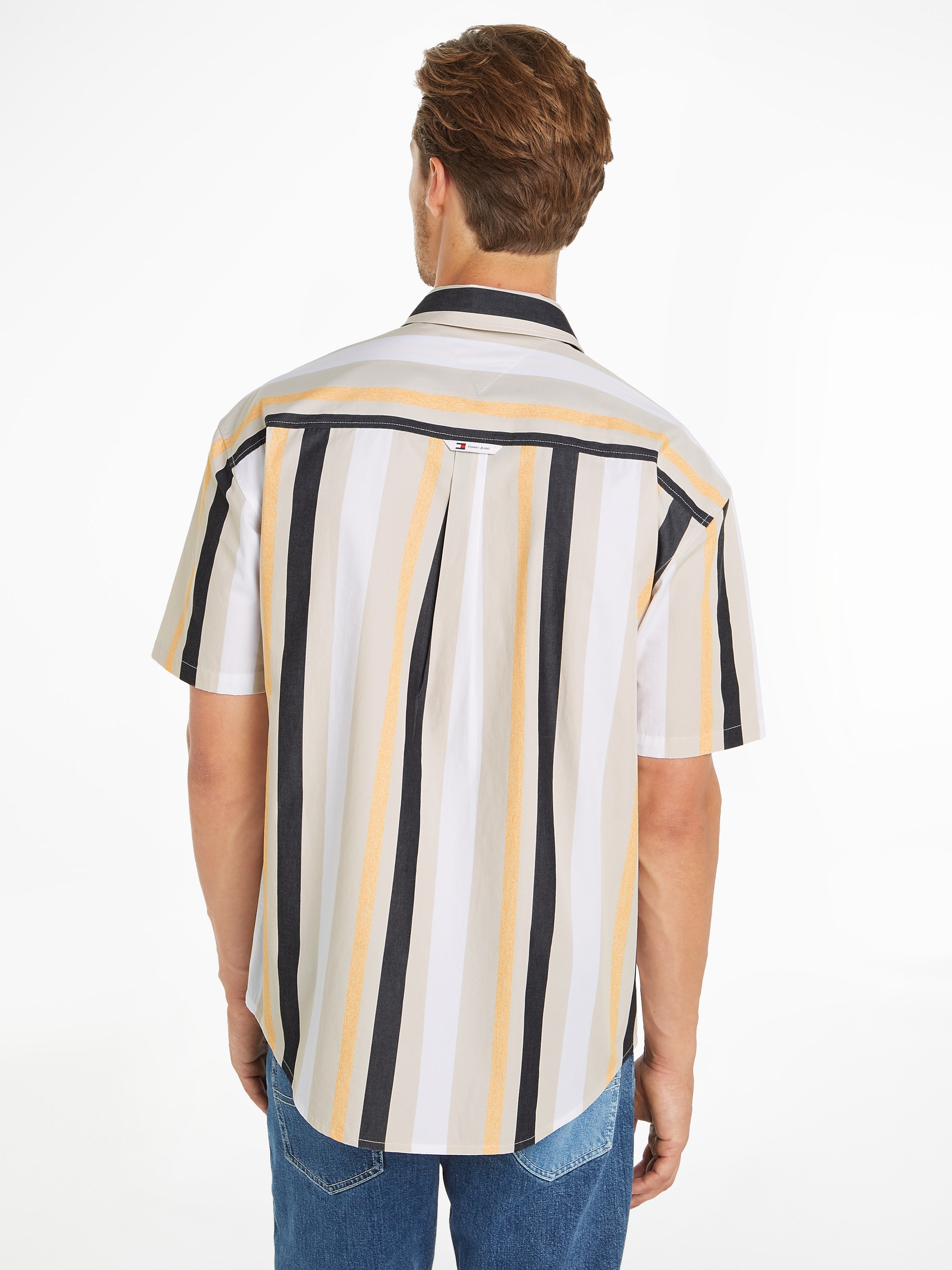 Tommy Jeans Kurzarmhemd »TJM RLX STRIPES SHIRT« mit mehrfarbigen Streifen