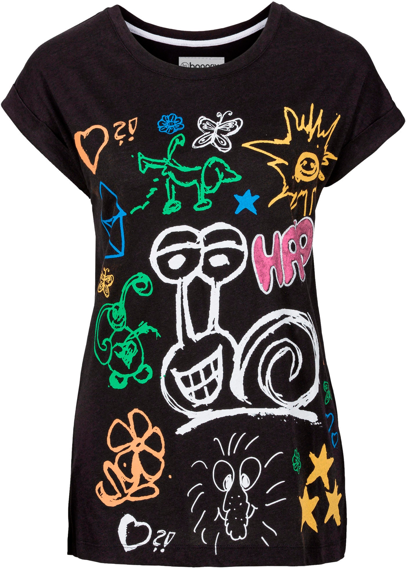 bonprix T-Shirt »T-Shirt bedruckt« leicht taillierter Schnitt, Regular fit, mit witzigem Frontdruck