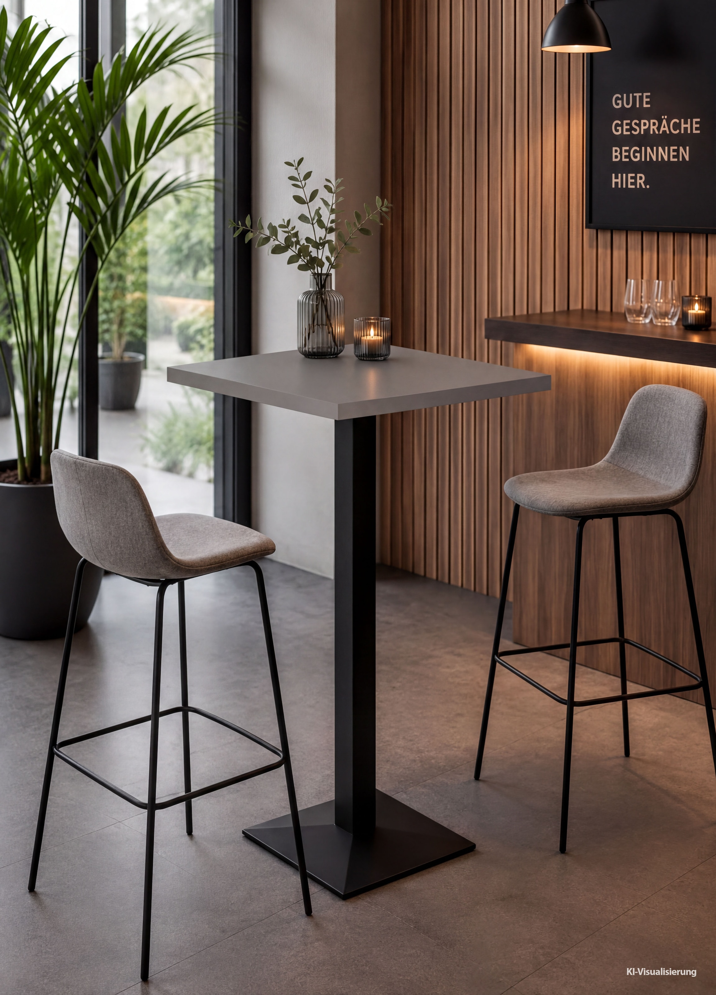 Mäusbacher Bistrotisch »Big Bistro Metall« Quadrat-Säulengestell, eckige Platte BHT 70x105x70 cm