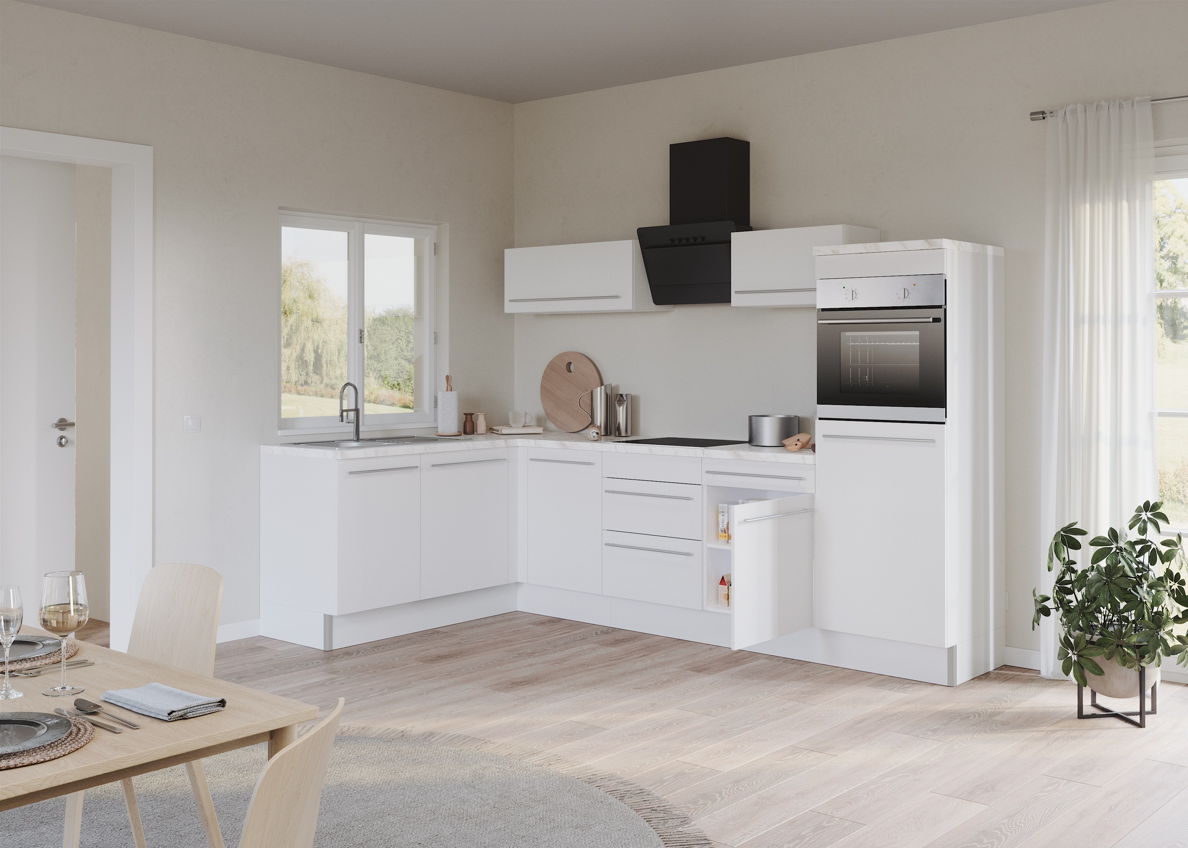 OPTIFIT Küche »Bern2«, Stellmaße 295 x 175 cm, wahlweise mit E-Geräten