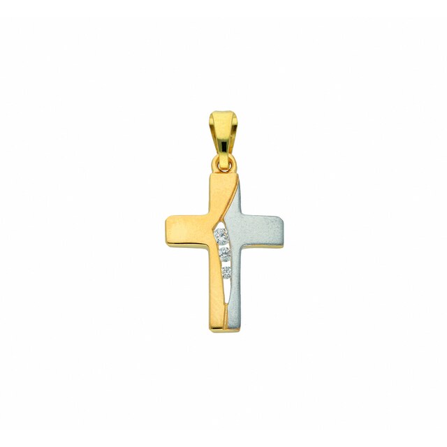Adelia´s Kette ohne Anhänger »585 Gold Kreuz Anhänger mit Zirkonia«,  Schmuckset - Set mit Halskette | BAUR