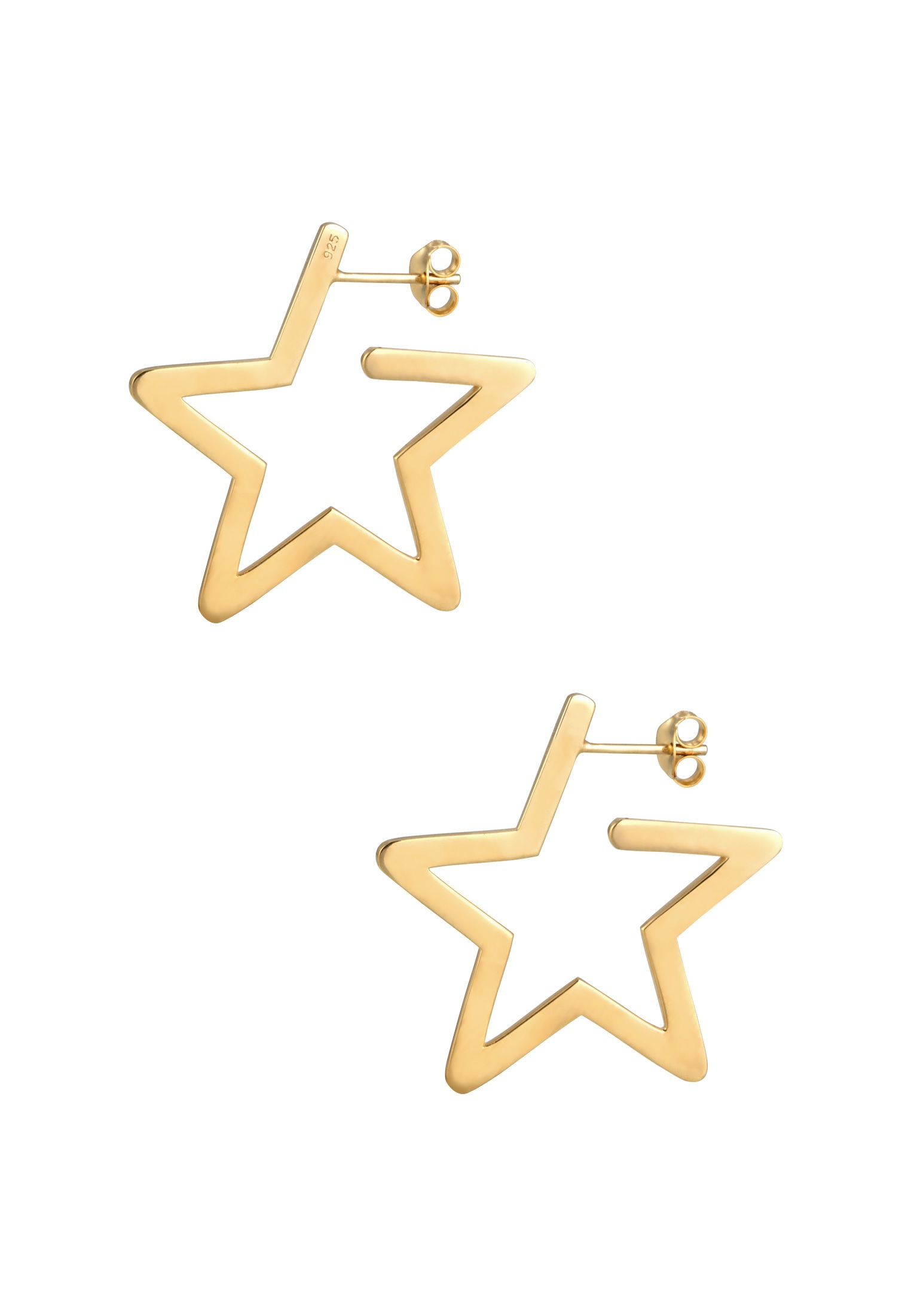 Elli Paar Creolen »Creolen Stern Astro Filigran 925 Silber«